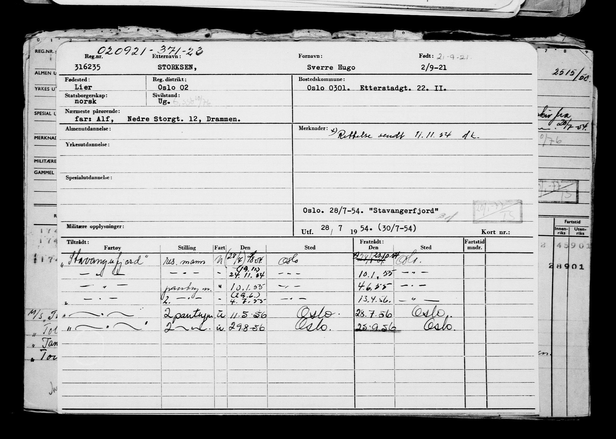 Direktoratet for sjømenn, AV/RA-S-3545/G/Gb/L0197: Hovedkort, 1921, p. 517