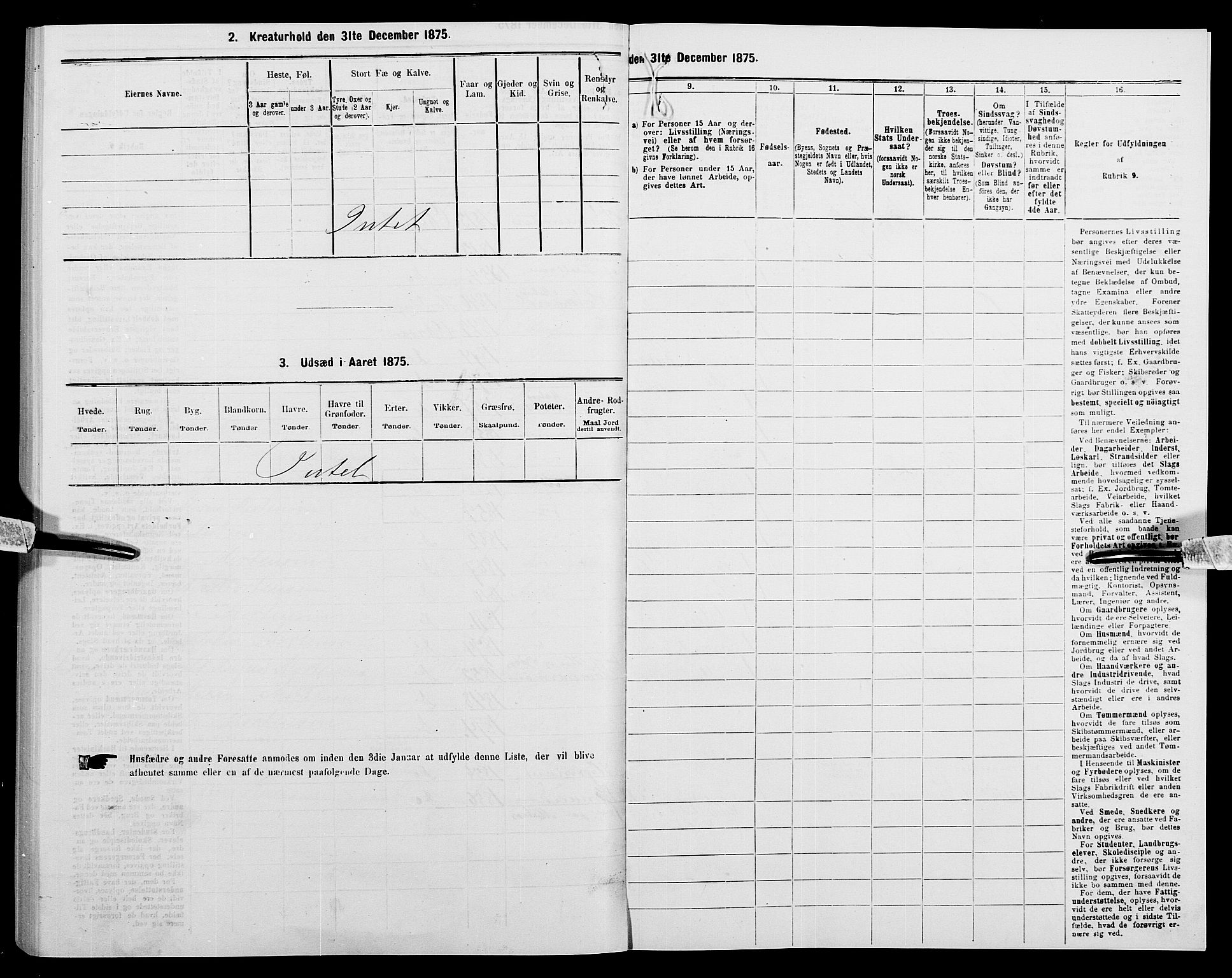 SAK, 1875 census for 1001P Kristiansand, 1875, p. 749