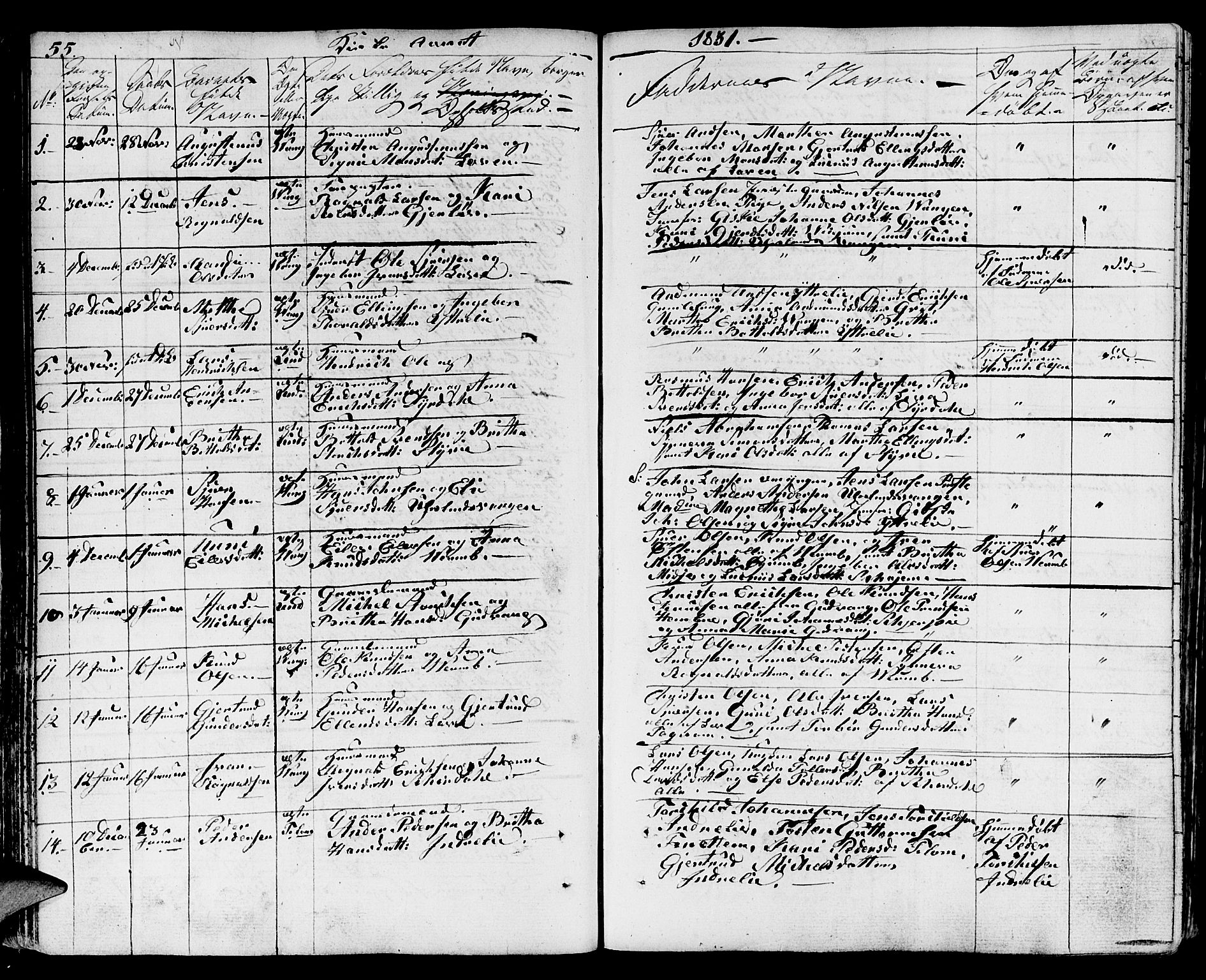 Aurland sokneprestembete, SAB/A-99937/H/Ha/Haa/L0006: Parish register (official) no. A 6, 1821-1859, p. 55