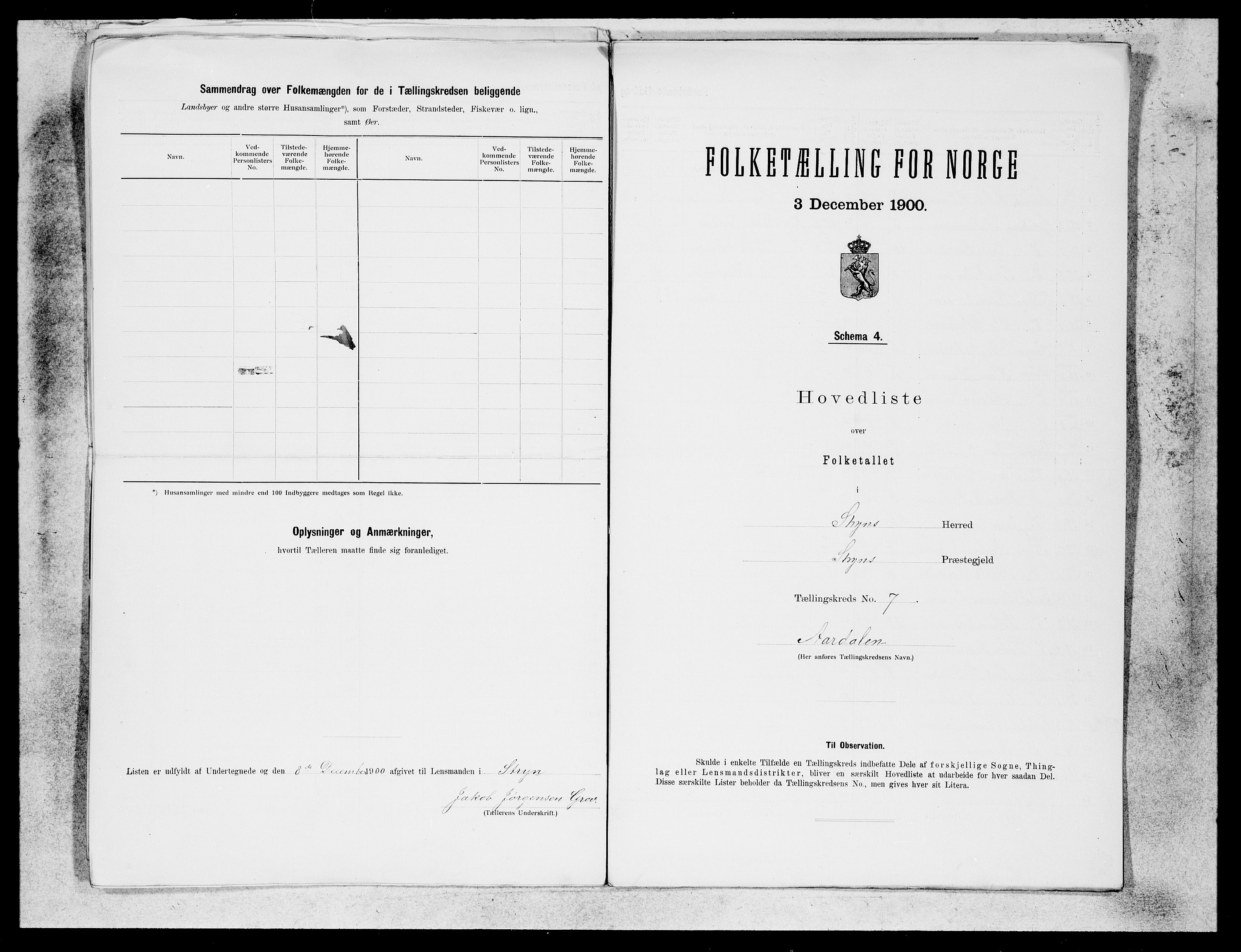 SAB, 1900 census for Stryn, 1900, p. 13