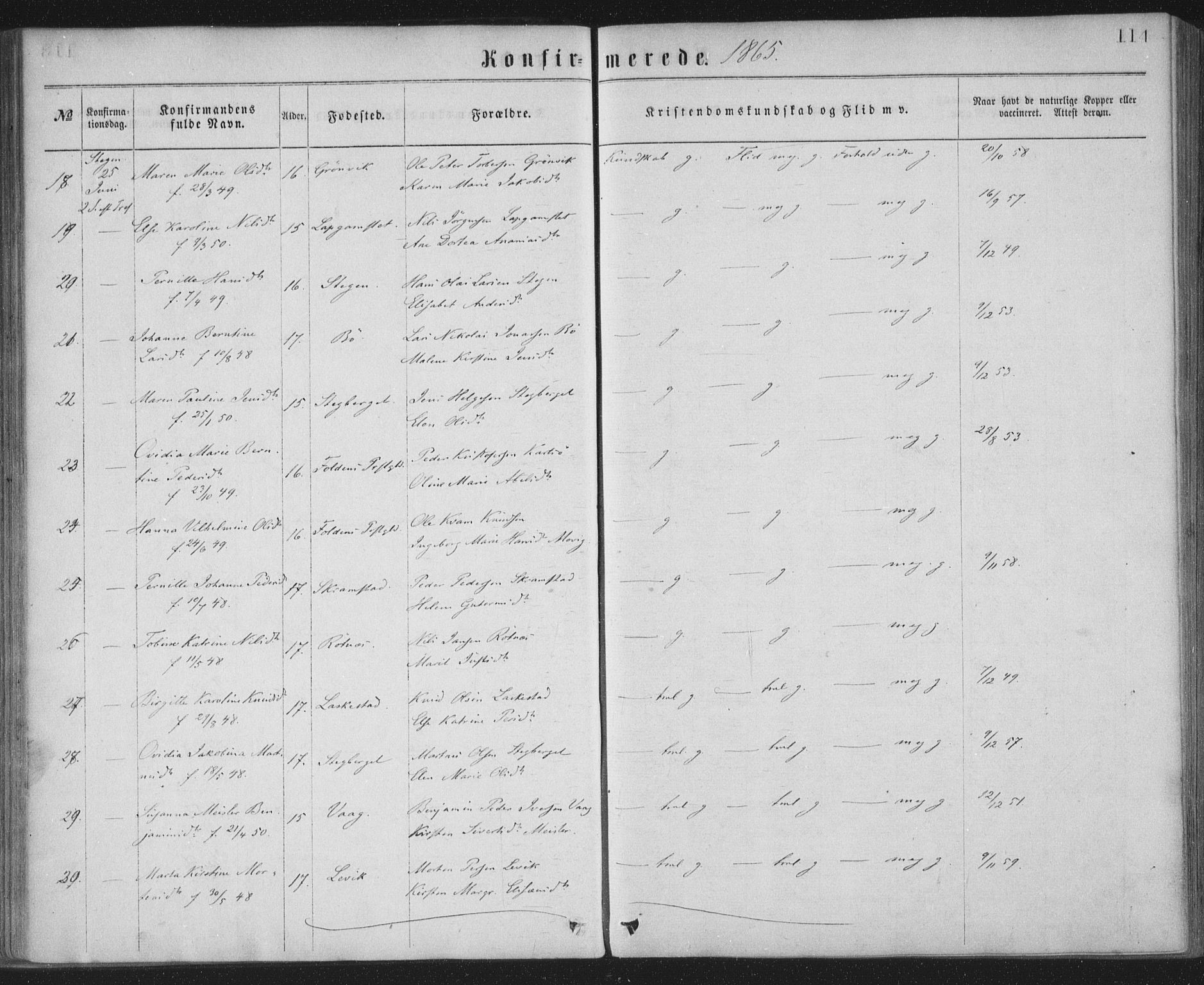 Ministerialprotokoller, klokkerbøker og fødselsregistre - Nordland, AV/SAT-A-1459/855/L0801: Parish register (official) no. 855A09, 1864-1874, p. 114