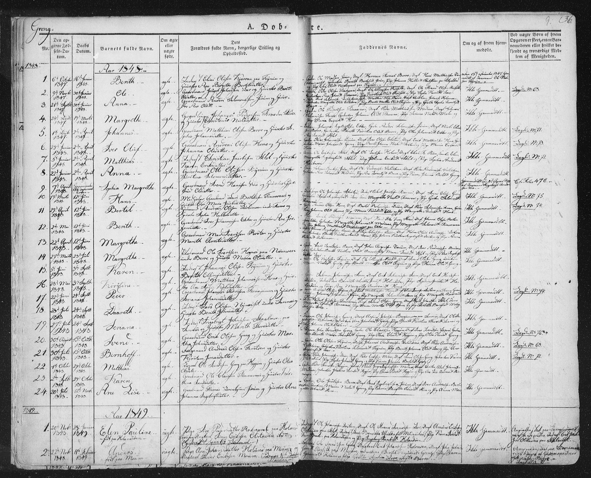 Ministerialprotokoller, klokkerbøker og fødselsregistre - Nord-Trøndelag, SAT/A-1458/758/L0513: Parish register (official) no. 758A02 /1, 1839-1868, p. 9