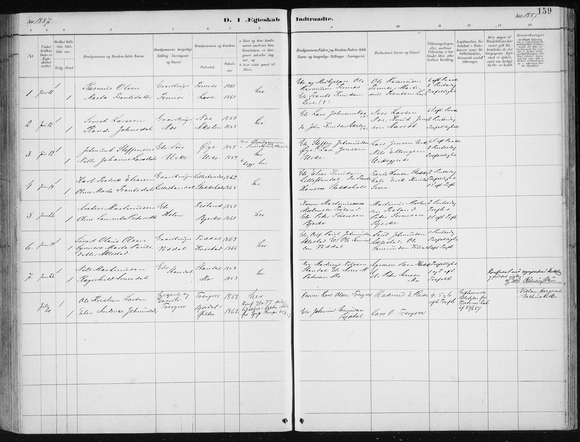 Ministerialprotokoller, klokkerbøker og fødselsregistre - Møre og Romsdal, AV/SAT-A-1454/515/L0215: Parish register (copy) no. 515C02, 1884-1906, p. 159