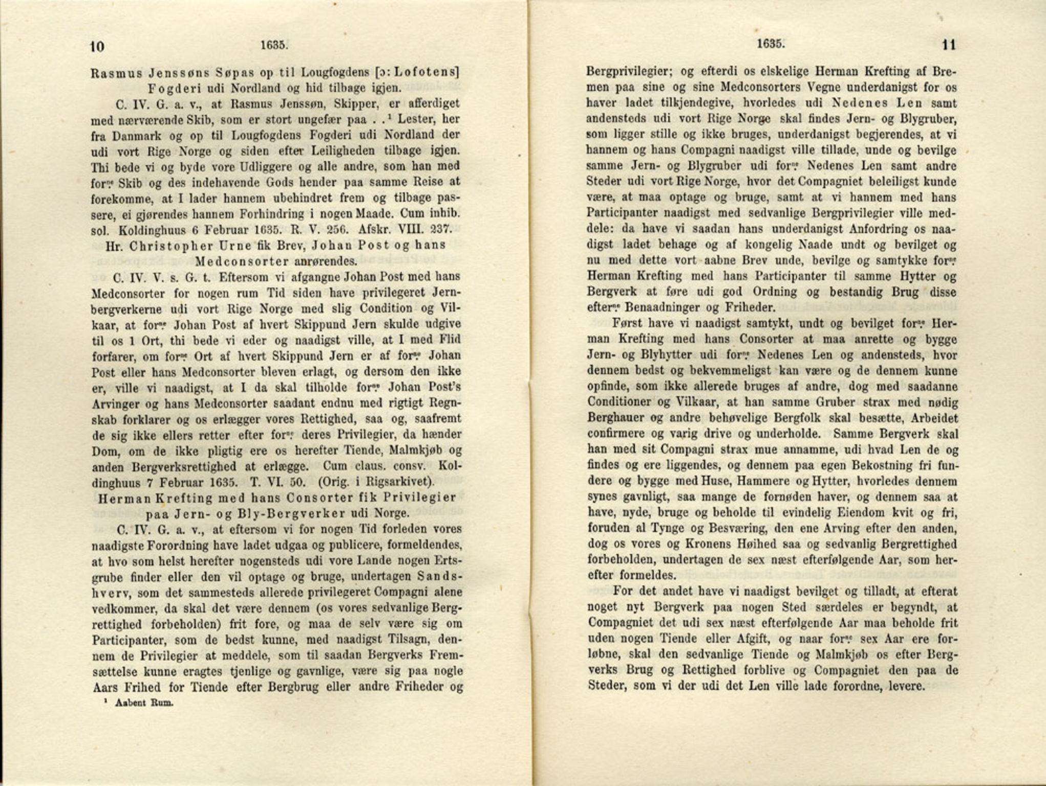Publikasjoner utgitt av Det Norske Historiske Kildeskriftfond, PUBL/-/-/-: Norske Rigs-Registranter, bind 7, 1635-1640, p. 10-11