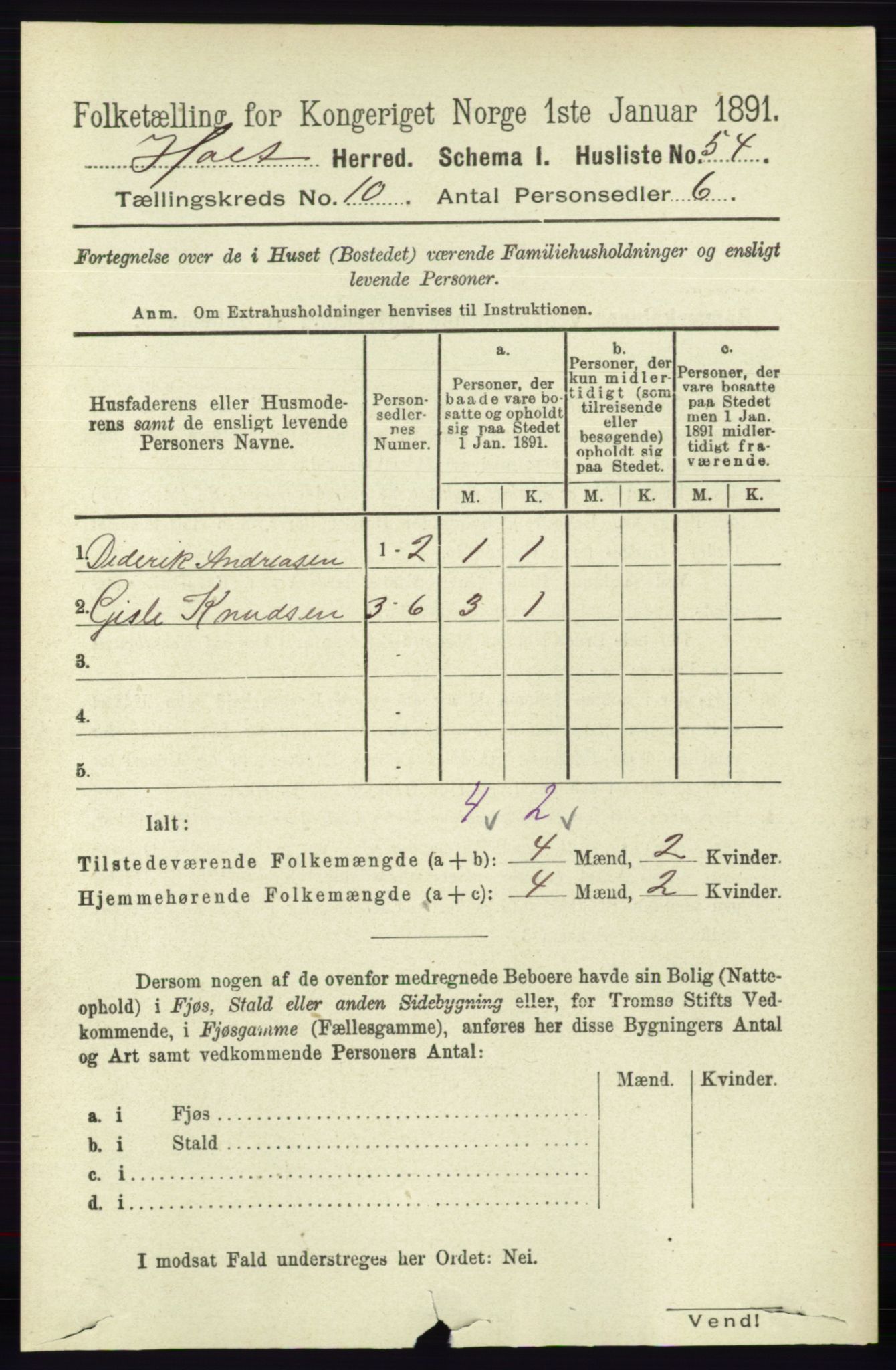 RA, 1891 census for 0914 Holt, 1891, p. 4420