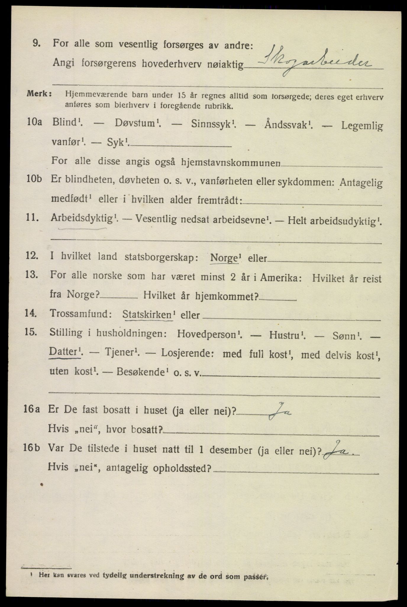 SAK, 1920 census for Holt, 1920, p. 5423