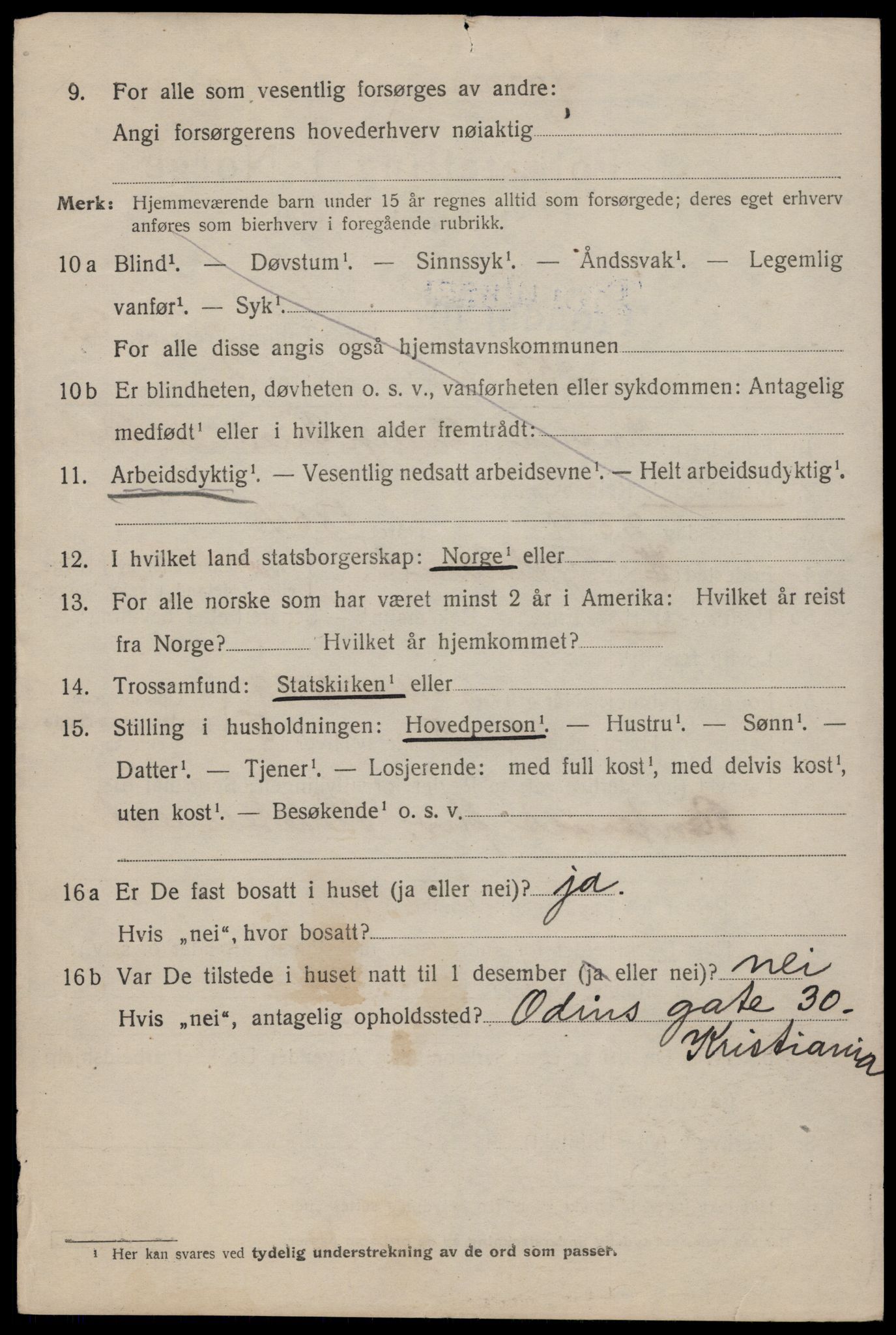 SAT, 1920 census for Trondheim, 1920, p. 76175