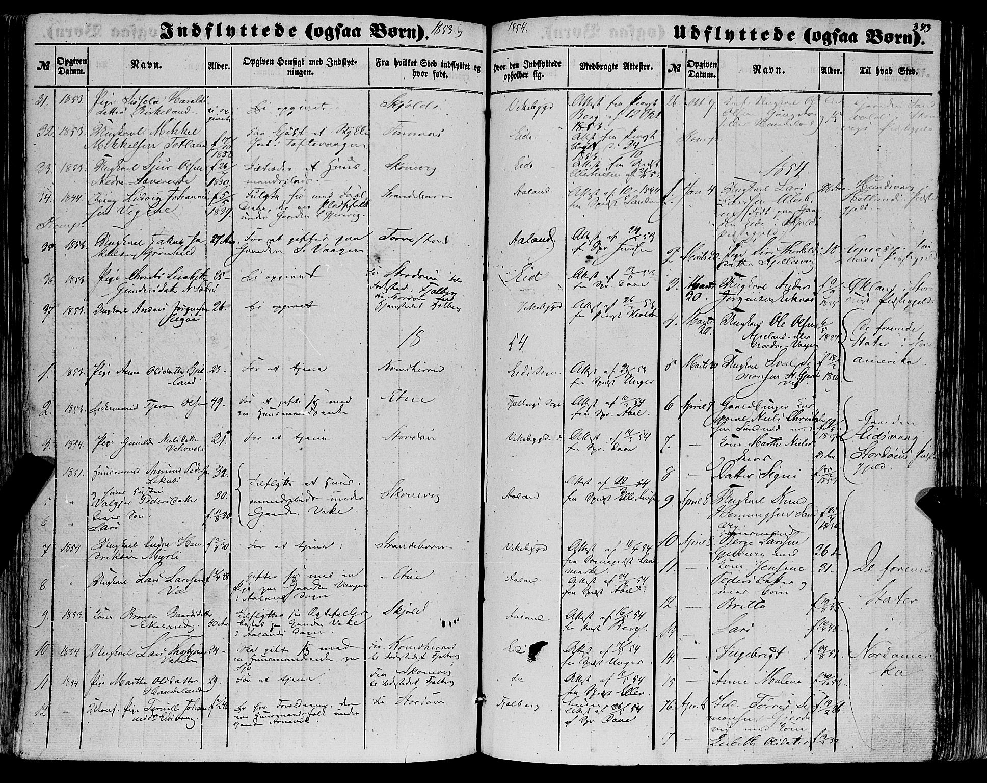 Fjelberg sokneprestembete, SAB/A-75201/H/Haa: Parish register (official) no. A 7, 1851-1867, p. 343