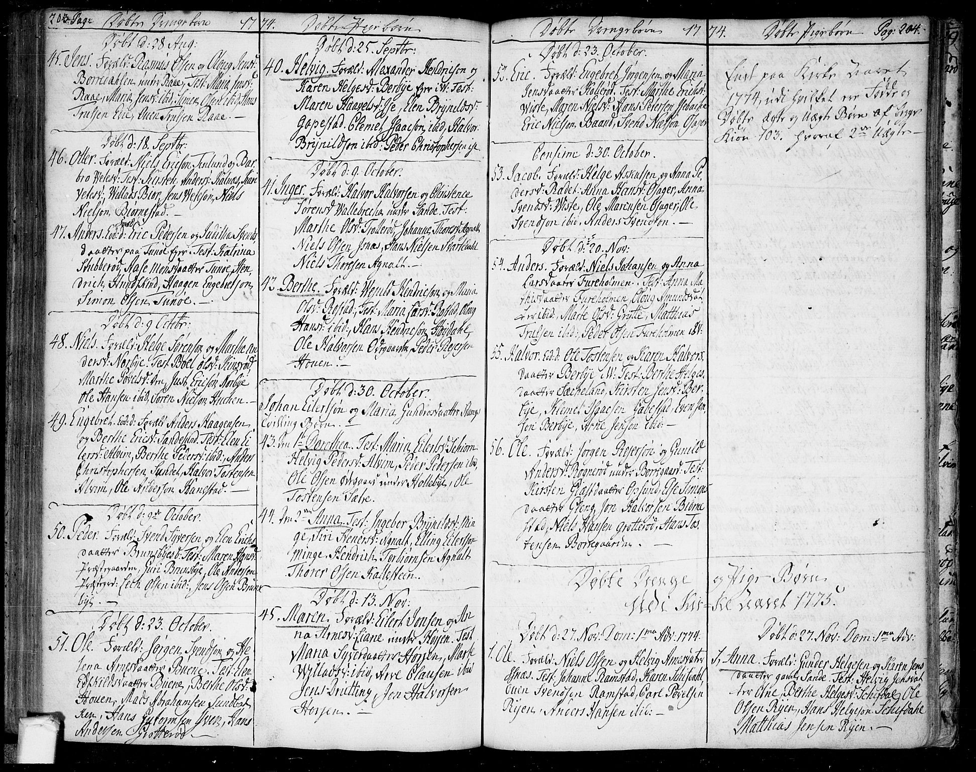 Tune prestekontor Kirkebøker, SAO/A-2007/F/Fa/L0002: Parish register (official) no. 2, 1758-1781, p. 203-204