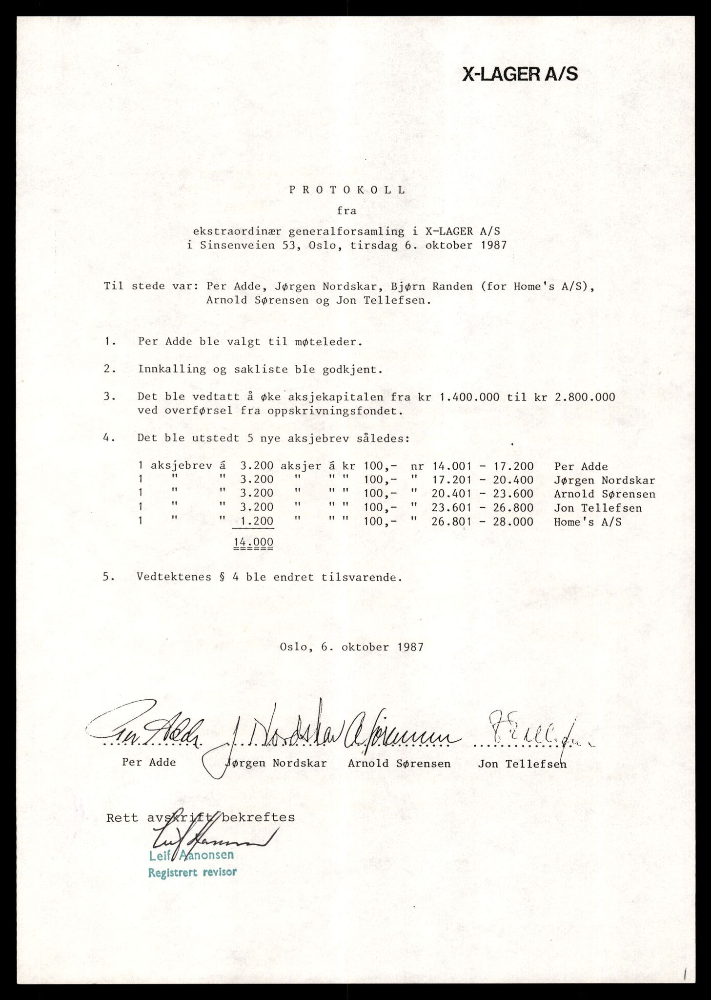 Halden tingrett, AV/SAT-A-10067/K/Kb/Kbb/L0018: Aksjeselskap, X-Ø, 1944-1990, p. 5