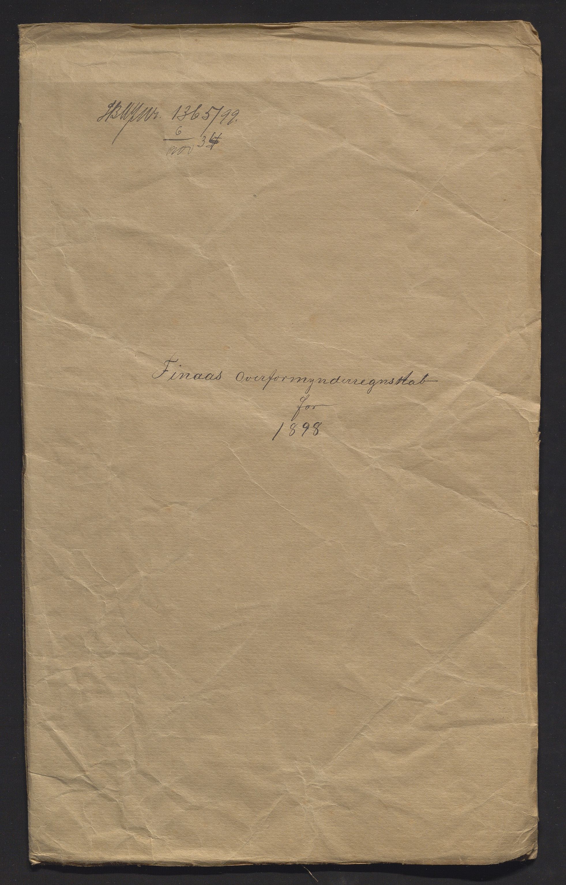 Finnaas kommune. Overformynderiet, IKAH/1218a-812/R/Ra/Raa/L0006/0007: Årlege rekneskap m/vedlegg / Årlege rekneskap m/vedlegg, 1898