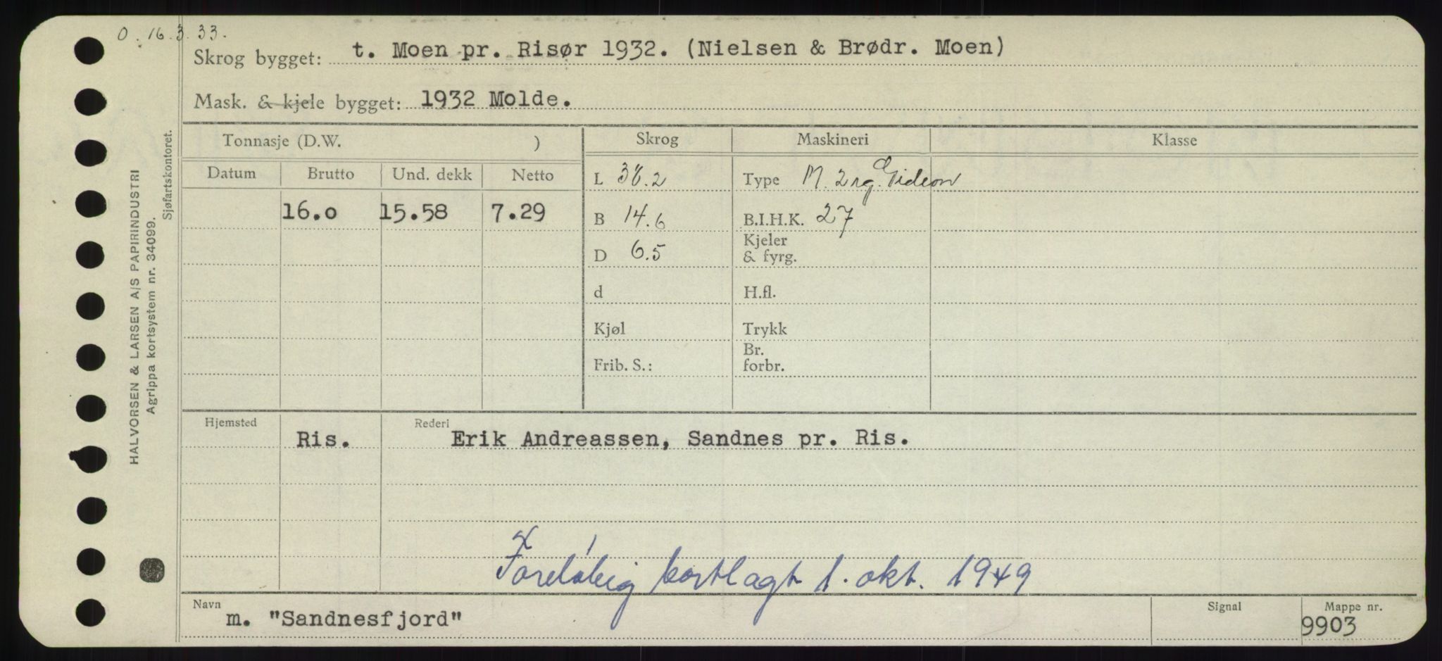 Sjøfartsdirektoratet med forløpere, Skipsmålingen, RA/S-1627/H/Hd/L0032: Fartøy, San-Seve, p. 73