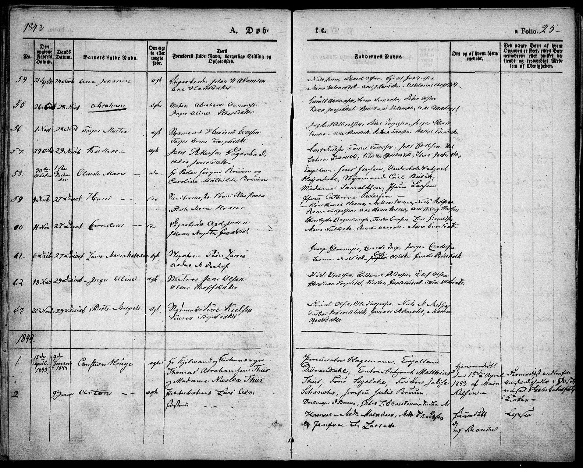 Risør sokneprestkontor, SAK/1111-0035/F/Fa/L0003: Parish register (official) no. A 3, 1838-1864, p. 25