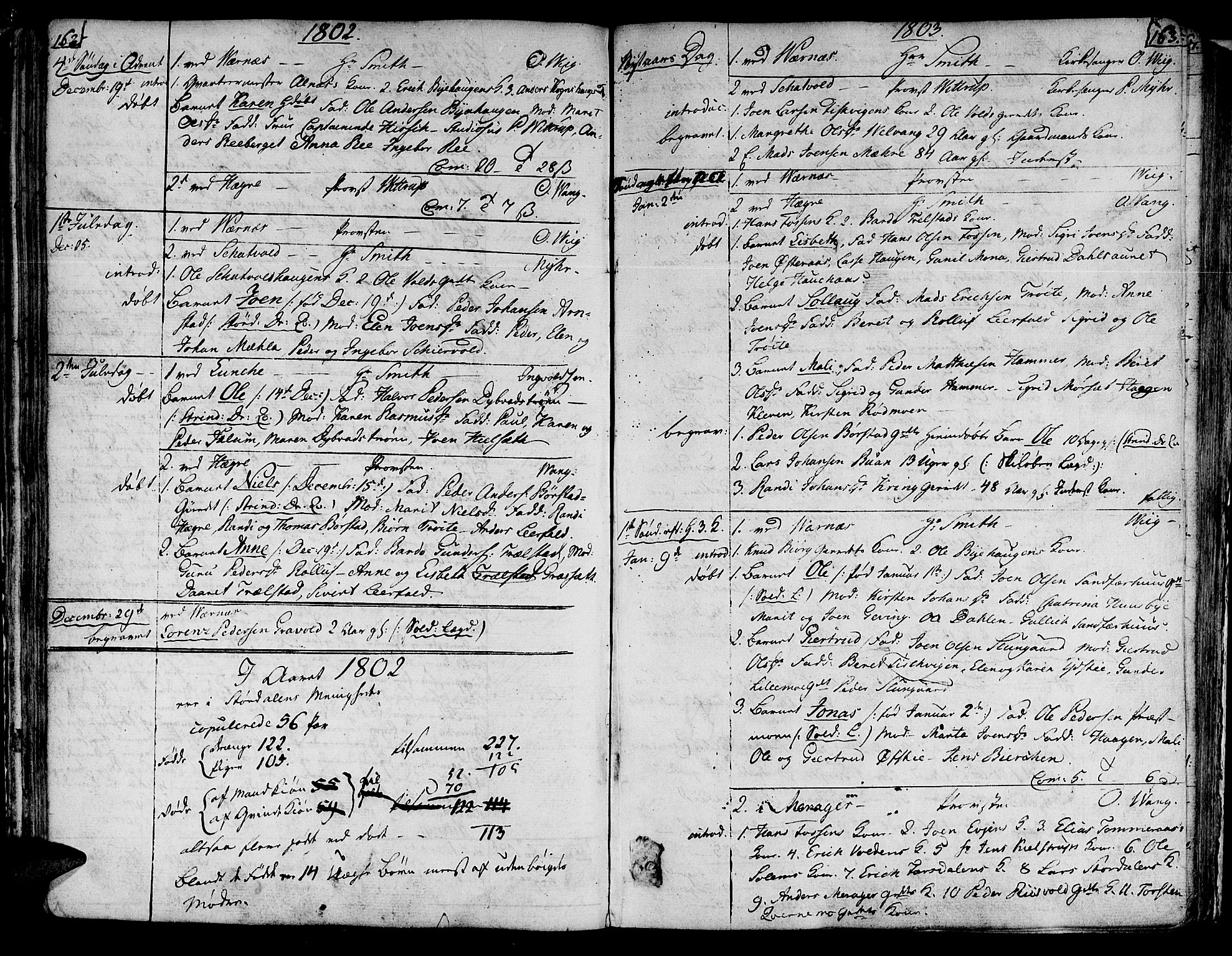 Ministerialprotokoller, klokkerbøker og fødselsregistre - Nord-Trøndelag, AV/SAT-A-1458/709/L0060: Parish register (official) no. 709A07, 1797-1815, p. 162-163