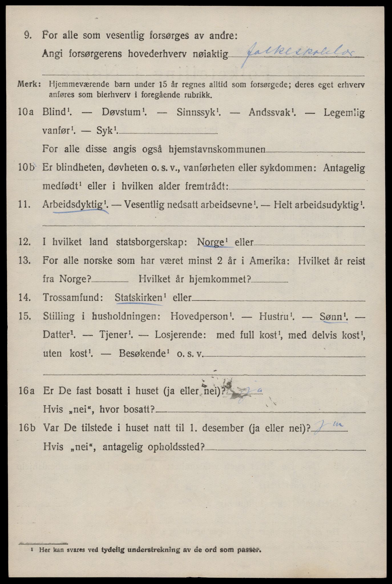 SAST, 1920 census for Høyland, 1920, p. 15615