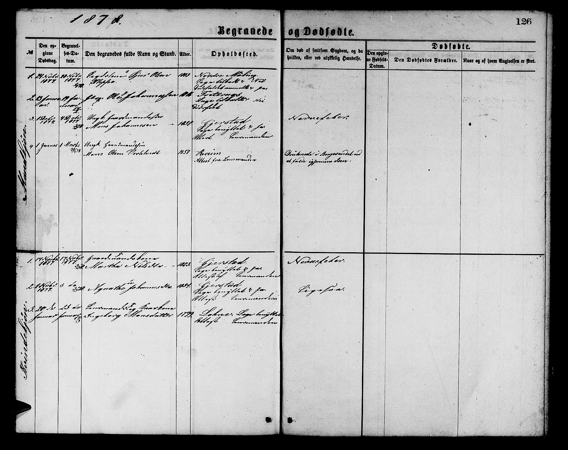 Haus sokneprestembete, SAB/A-75601/H/Hab: Parish register (copy) no. C 1, 1869-1878, p. 126