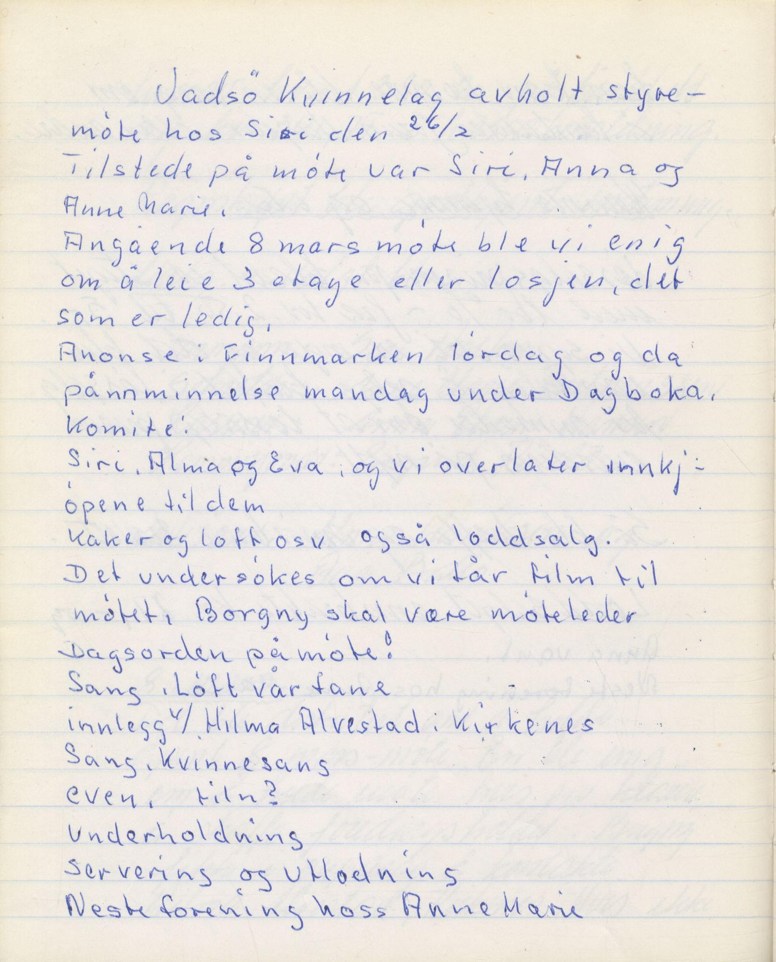 Vadsø Kvinnelag, FMFB/A-1054/A/L0003: Møteprotokoll, 1971-1980, p. 75