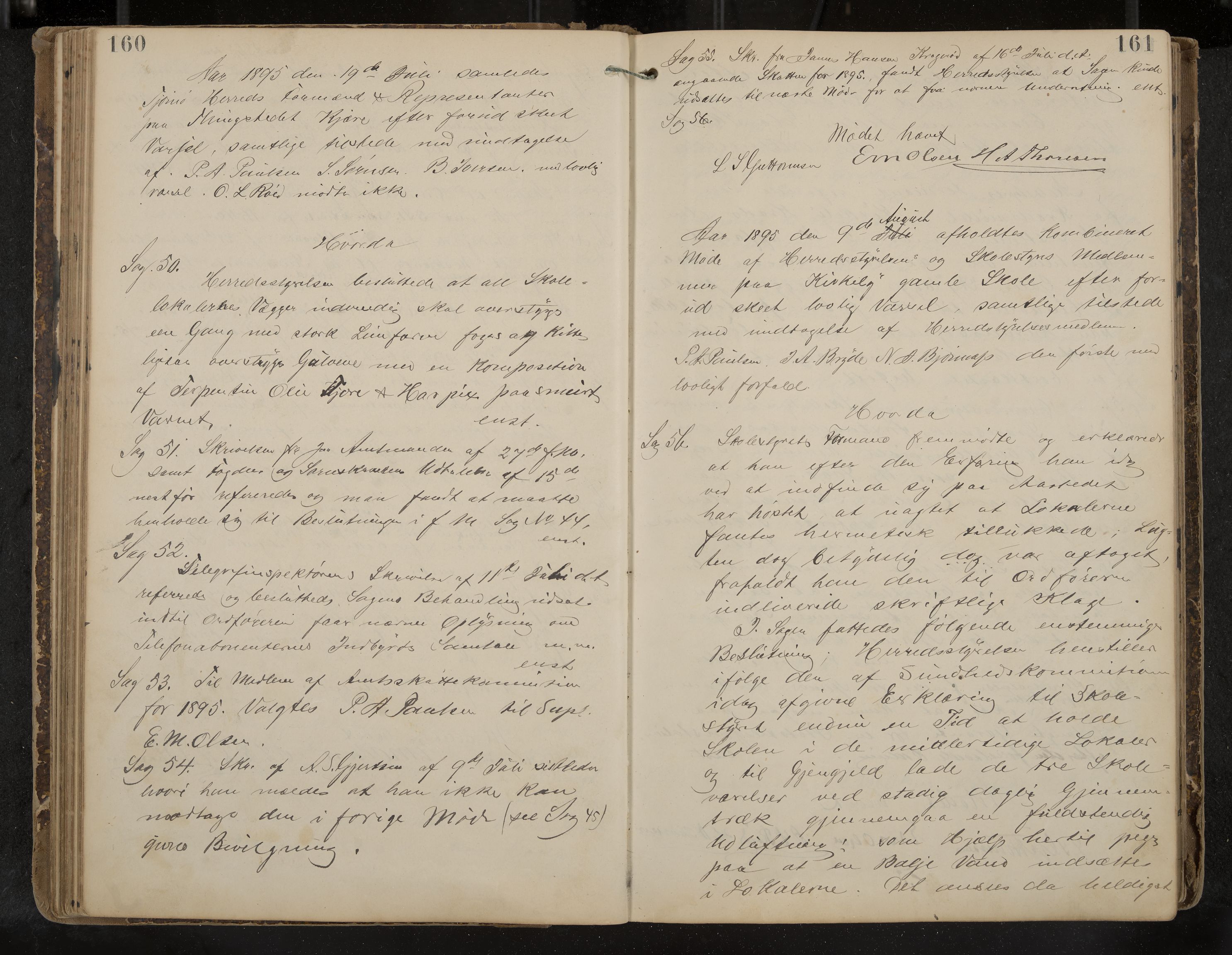 Tjøme formannskap og sentraladministrasjon, IKAK/0723021-1/A/L0003: Møtebok, 1886-1915, p. 160-161