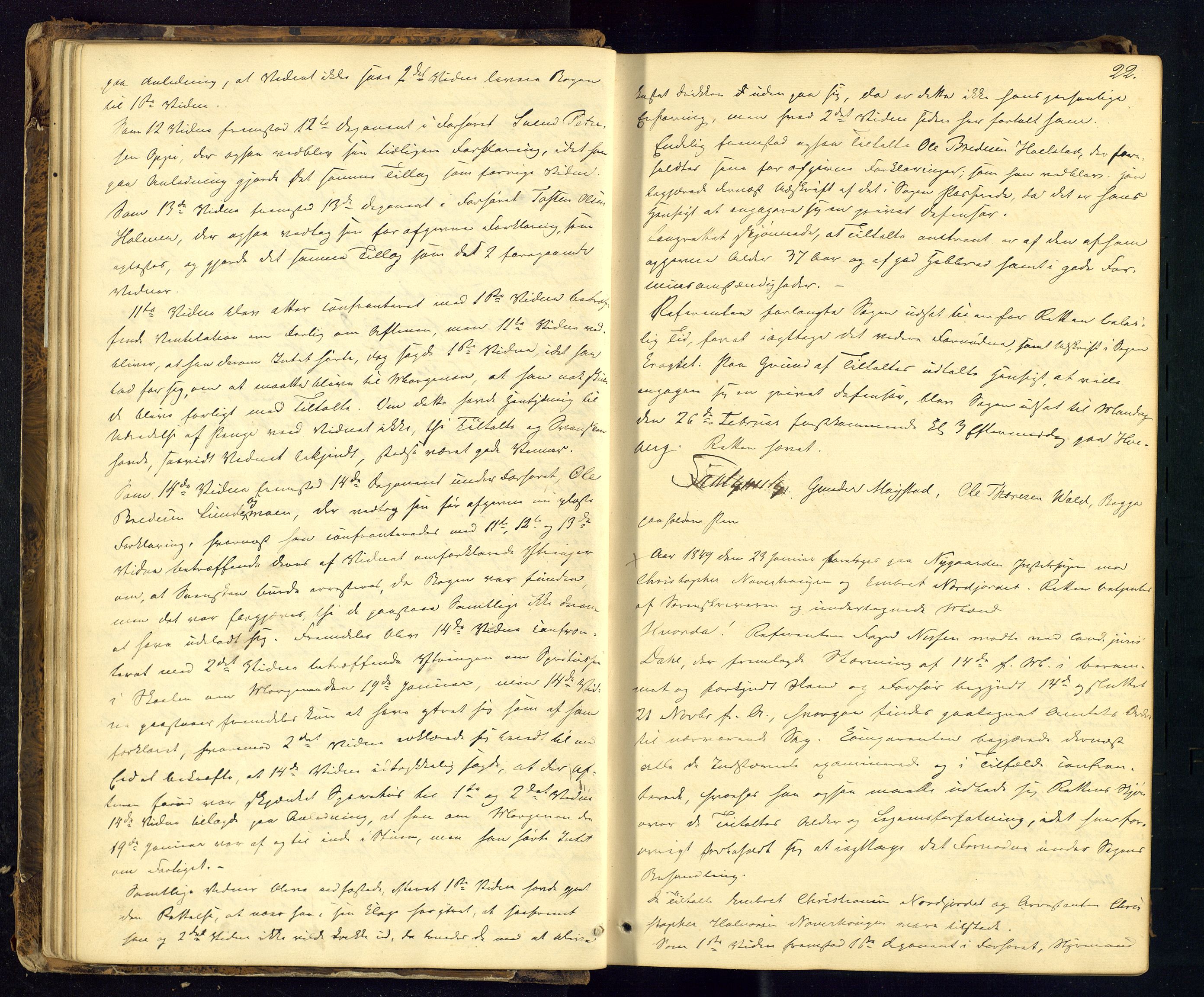 Solør tingrett, AV/SAH-TING-008/G/Gc/Gca/L0003: Ekstrarettsprotokoll, 1848-1851, p. 22