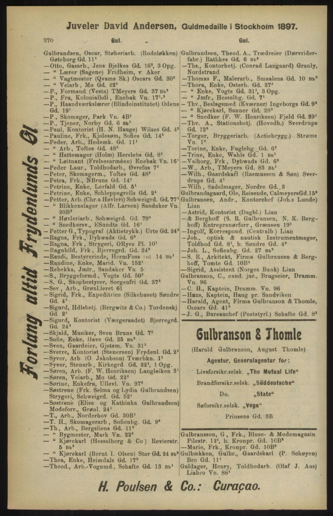 Kristiania/Oslo adressebok, PUBL/-, 1904, p. 370