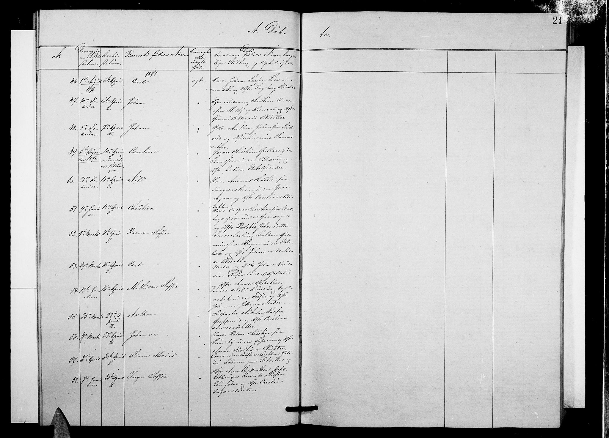 Høland prestekontor Kirkebøker, AV/SAO-A-10346a/G/Ga/L0006: Parish register (copy) no. I 6, 1869-1879, p. 21