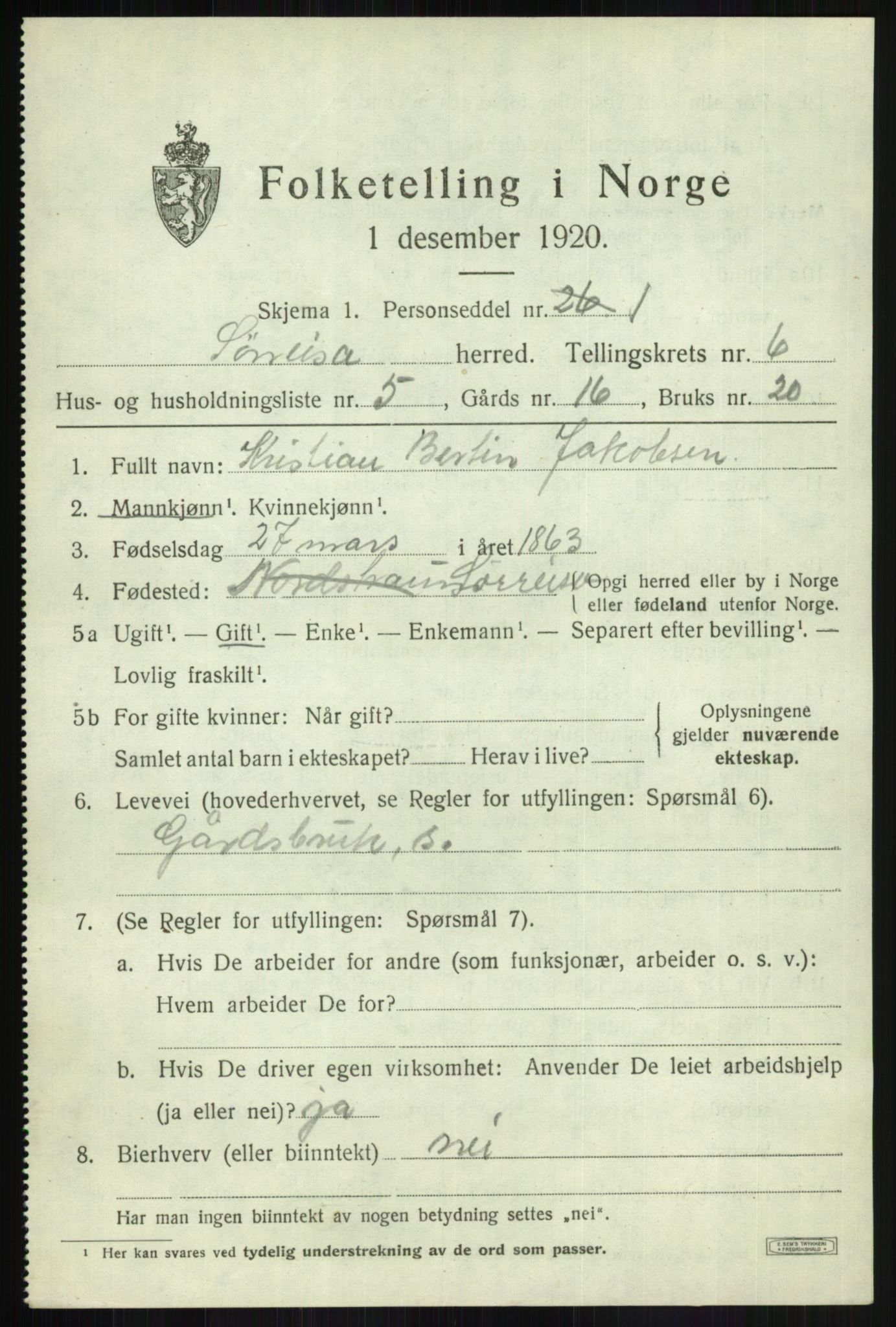 SATØ, 1920 census for Sørreisa, 1920, p. 3022