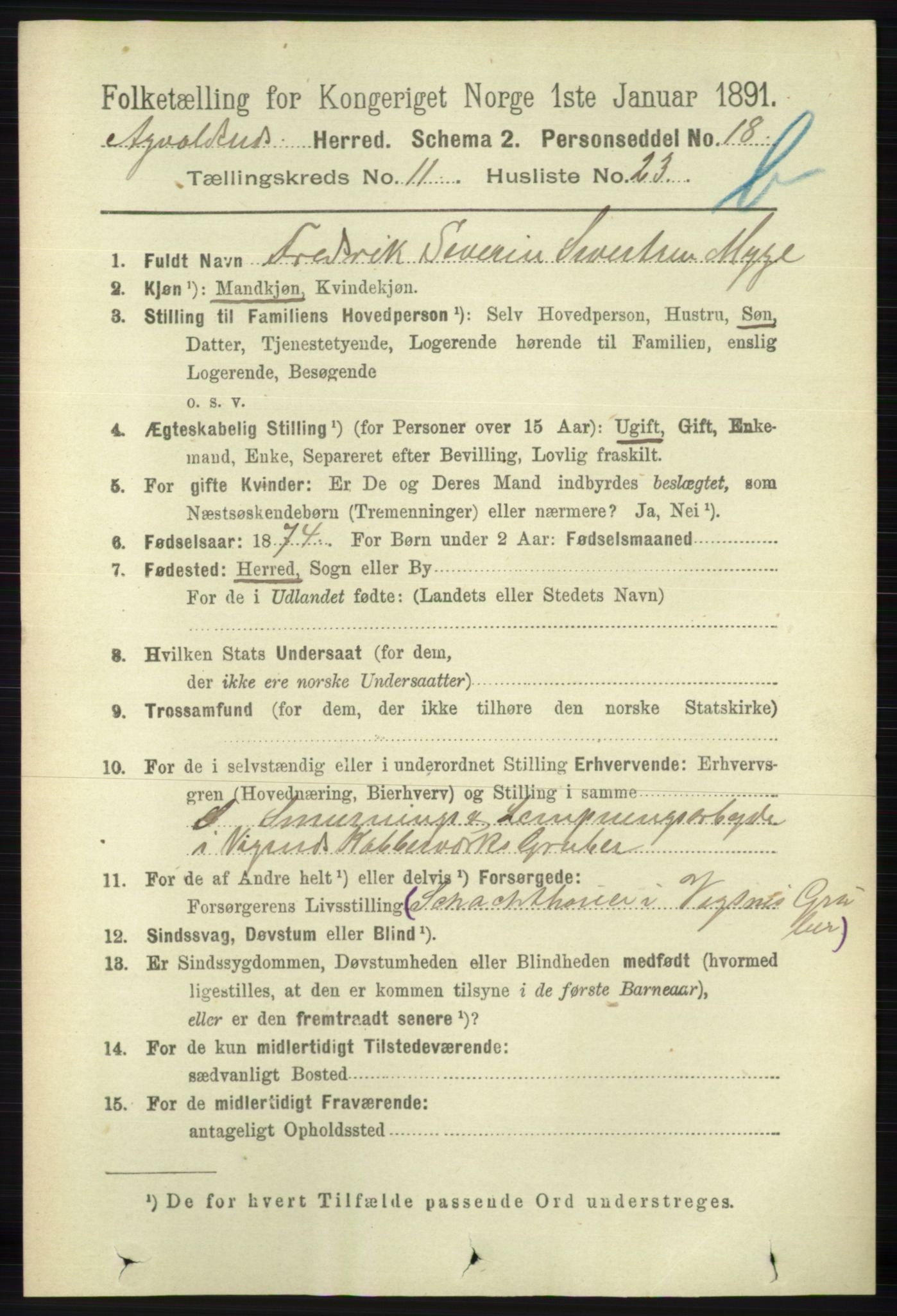 RA, 1891 census for 1147 Avaldsnes, 1891, p. 6562