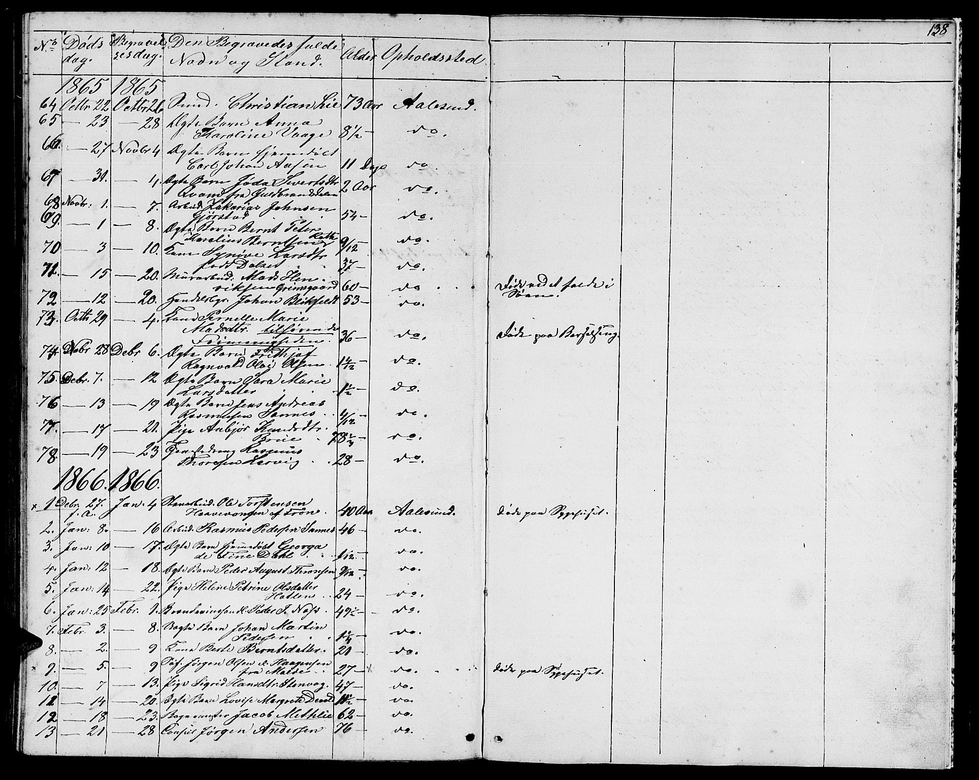 Ministerialprotokoller, klokkerbøker og fødselsregistre - Møre og Romsdal, AV/SAT-A-1454/529/L0464: Parish register (copy) no. 529C01, 1855-1867, p. 138