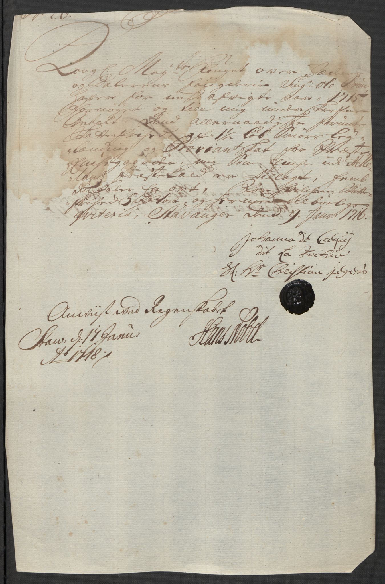 Rentekammeret inntil 1814, Reviderte regnskaper, Fogderegnskap, RA/EA-4092/R46/L2740: Fogderegnskap Jæren og Dalane, 1715-1716, p. 174