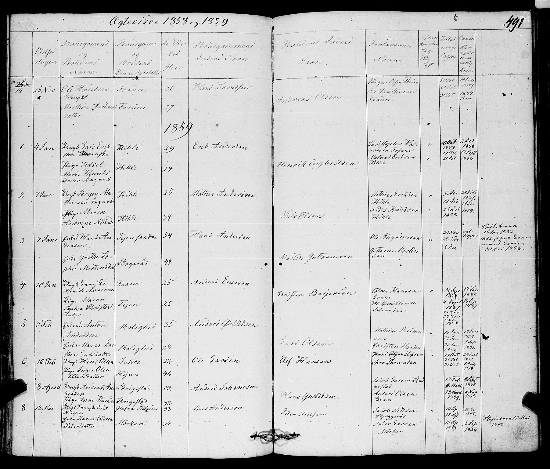 Ramnes kirkebøker, AV/SAKO-A-314/F/Fa/L0005: Parish register (official) no. I 5, 1841-1861, p. 490-491