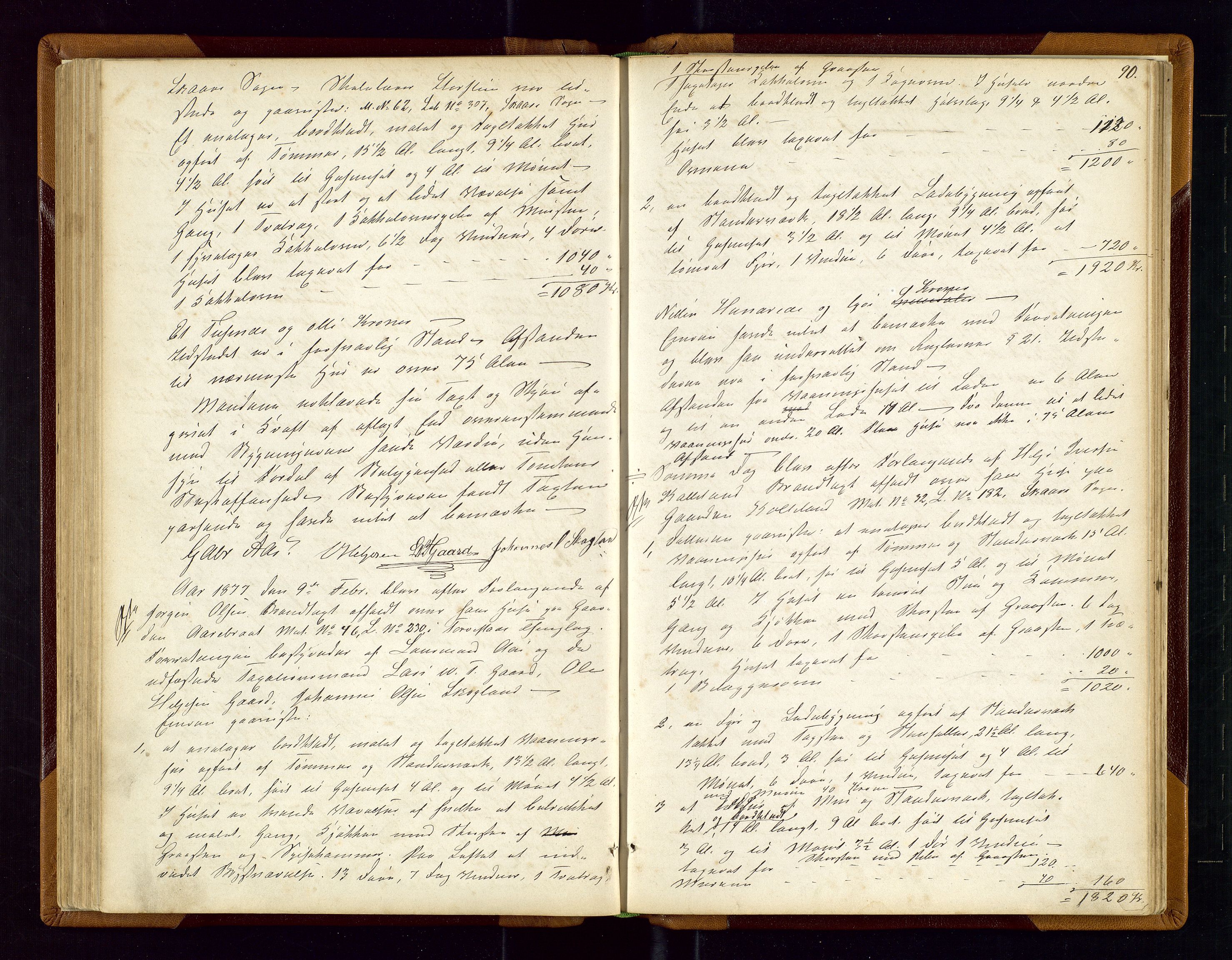 Torvestad lensmannskontor, AV/SAST-A-100307/1/Goa/L0001: "Brandtaxationsprotokol for Torvestad Thinglag", 1867-1883, p. 89b-90a