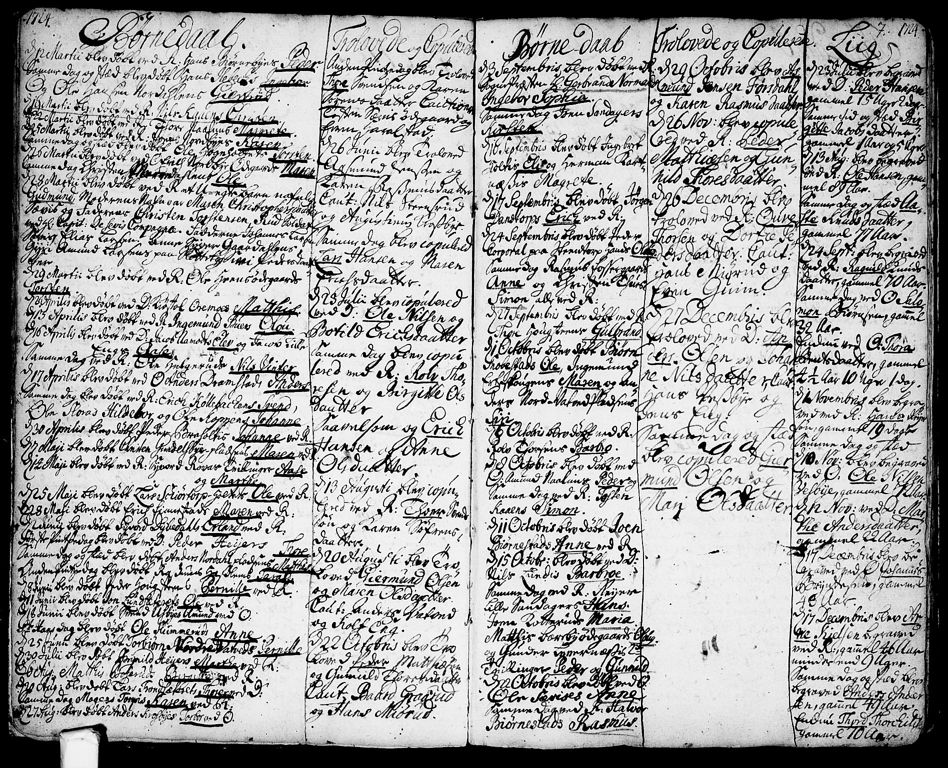 Rakkestad prestekontor Kirkebøker, SAO/A-2008/F/Fa/L0001: Parish register (official) no. I 1, 1722-1740, p. 7