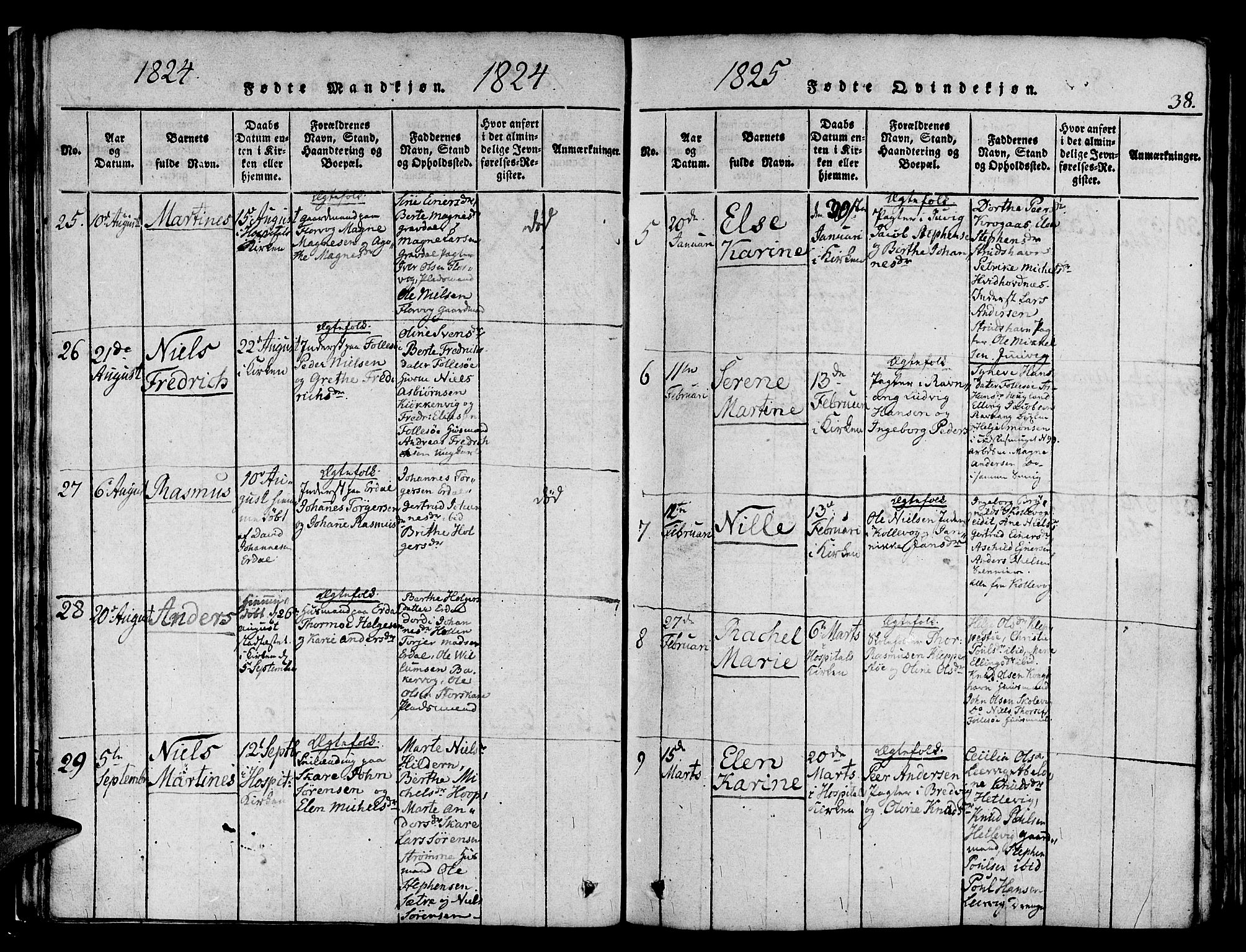 Askøy Sokneprestembete, AV/SAB-A-74101/H/Ha/Haa/Haaa/L0003: Parish register (official) no. A 3, 1815-1825, p. 38