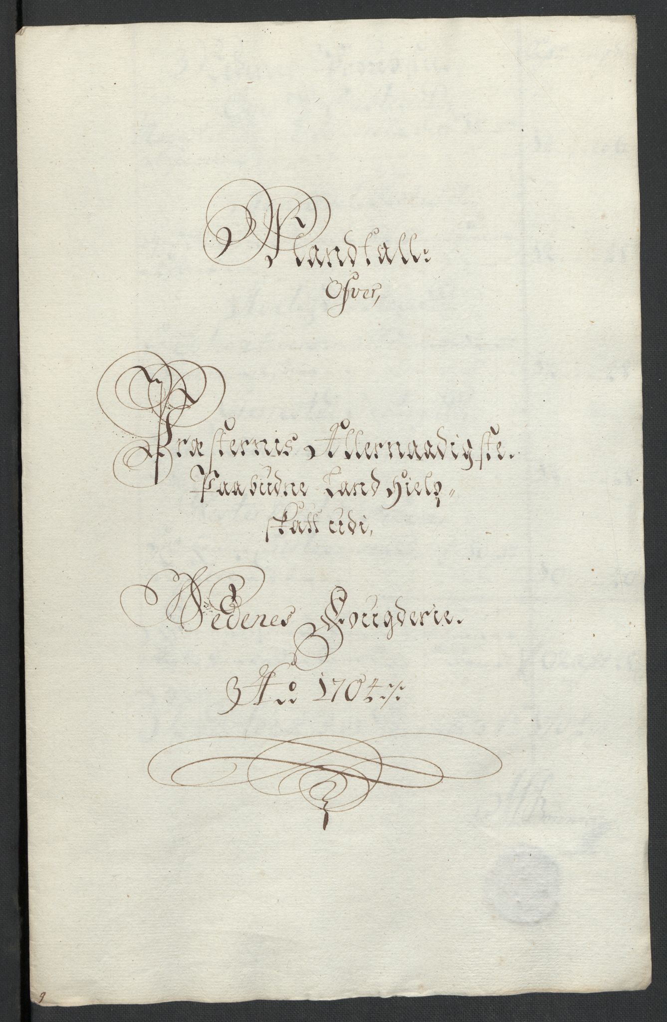 Rentekammeret inntil 1814, Reviderte regnskaper, Fogderegnskap, AV/RA-EA-4092/R39/L2317: Fogderegnskap Nedenes, 1704-1705, p. 55