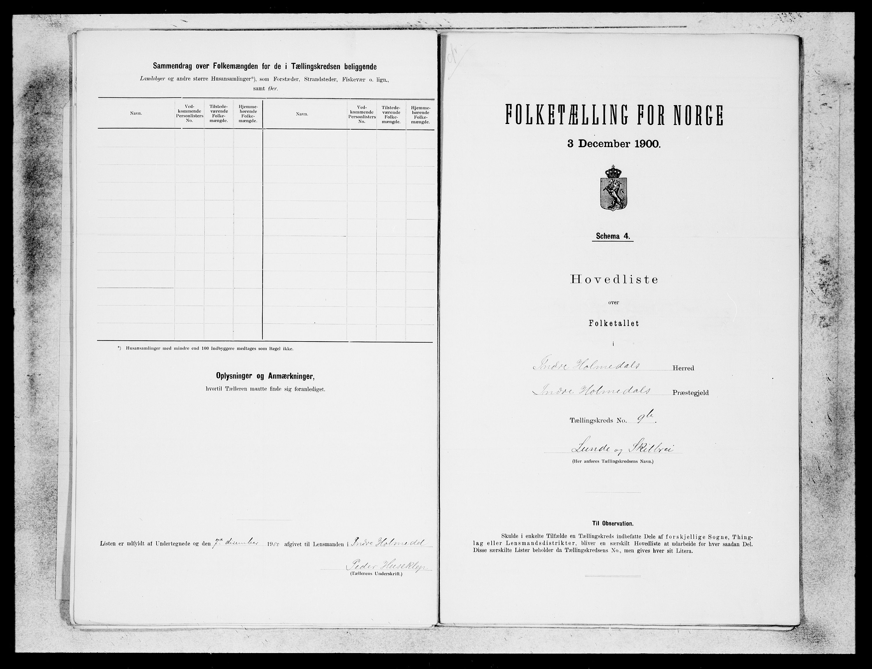 SAB, 1900 census for Indre Holmedal, 1900, p. 21
