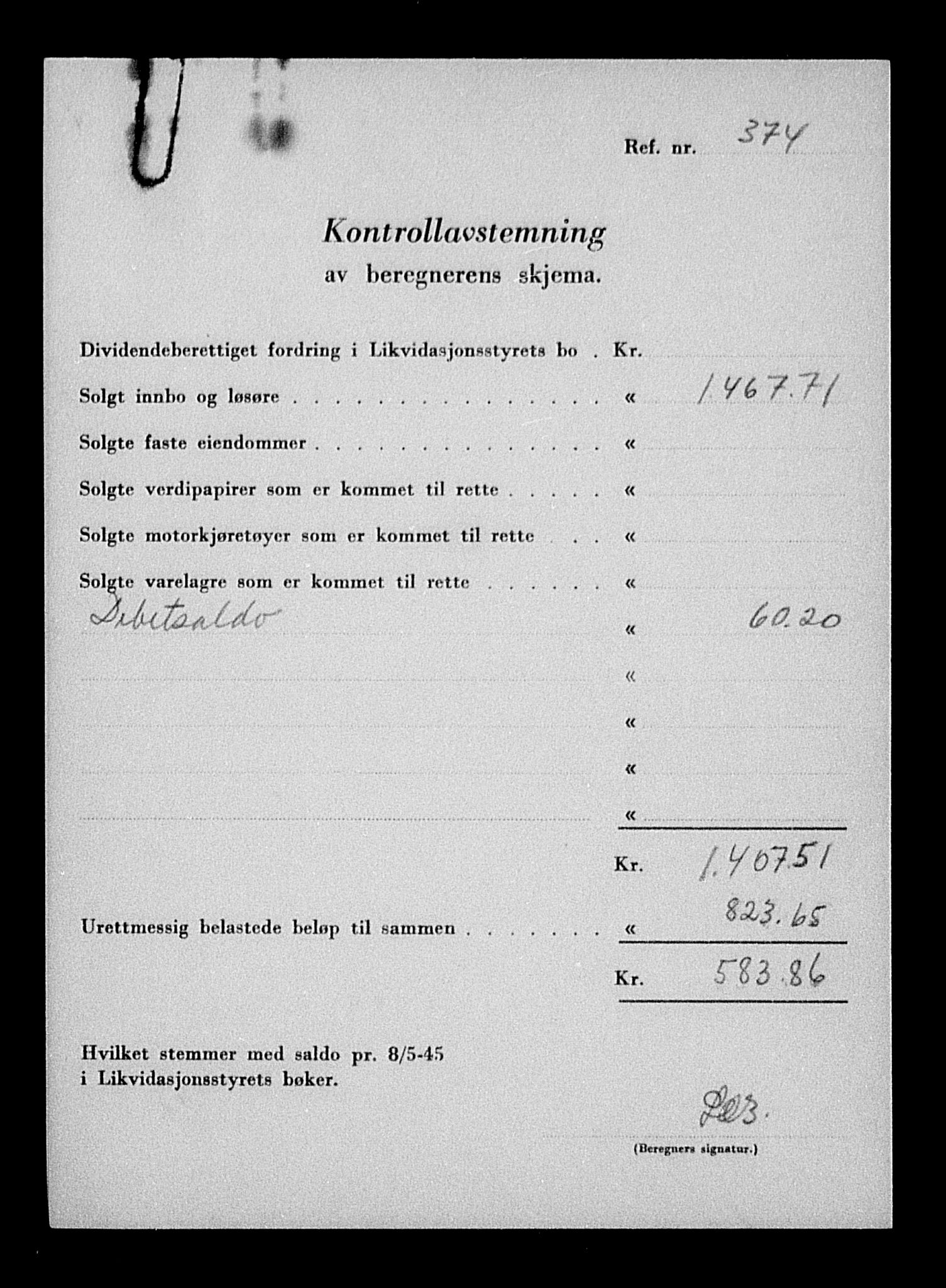 Justisdepartementet, Tilbakeføringskontoret for inndratte formuer, RA/S-1564/H/Hc/Hcc/L0972: --, 1945-1947, p. 207