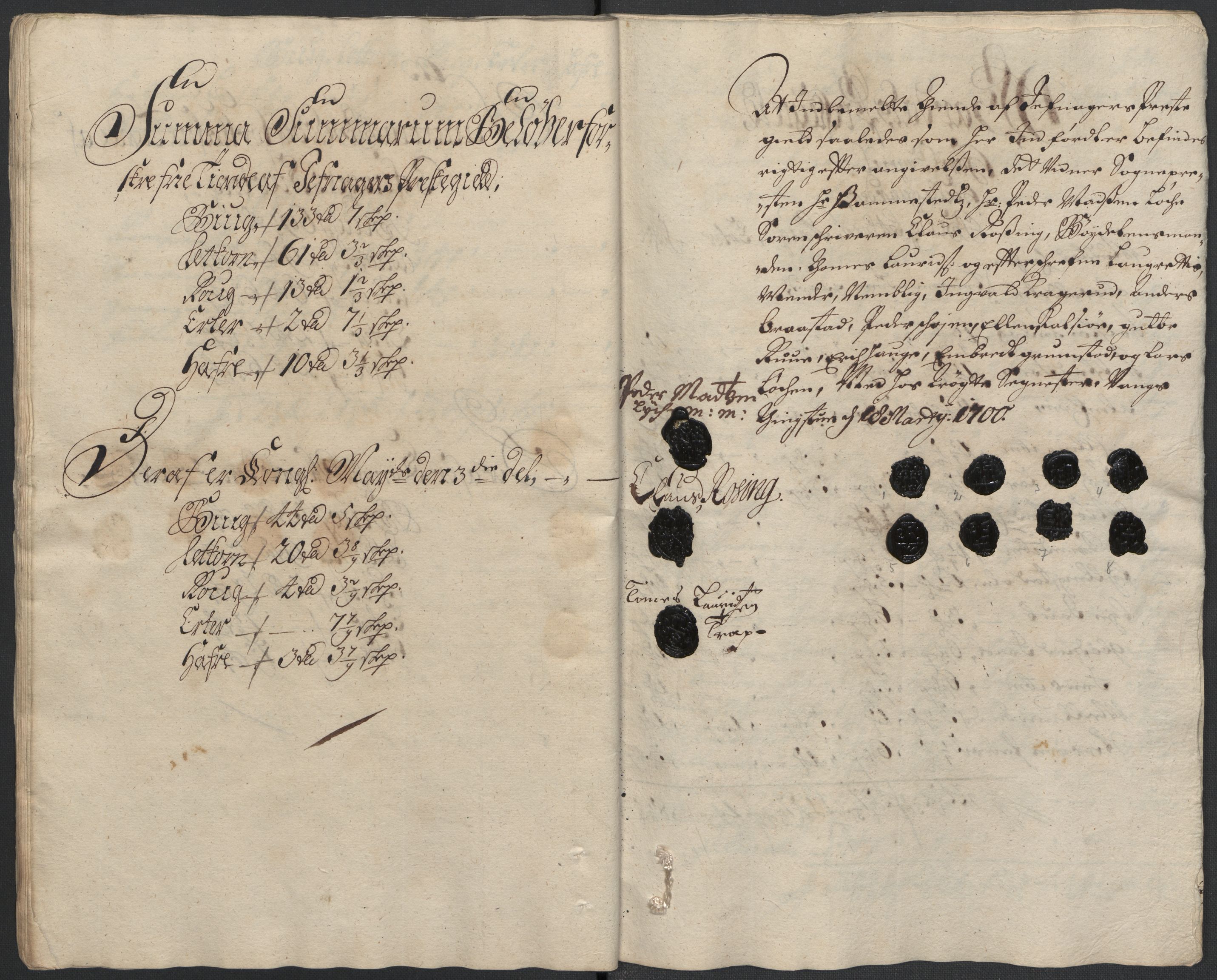 Rentekammeret inntil 1814, Reviderte regnskaper, Fogderegnskap, AV/RA-EA-4092/R18/L1297: Fogderegnskap Hadeland, Toten og Valdres, 1699, p. 282