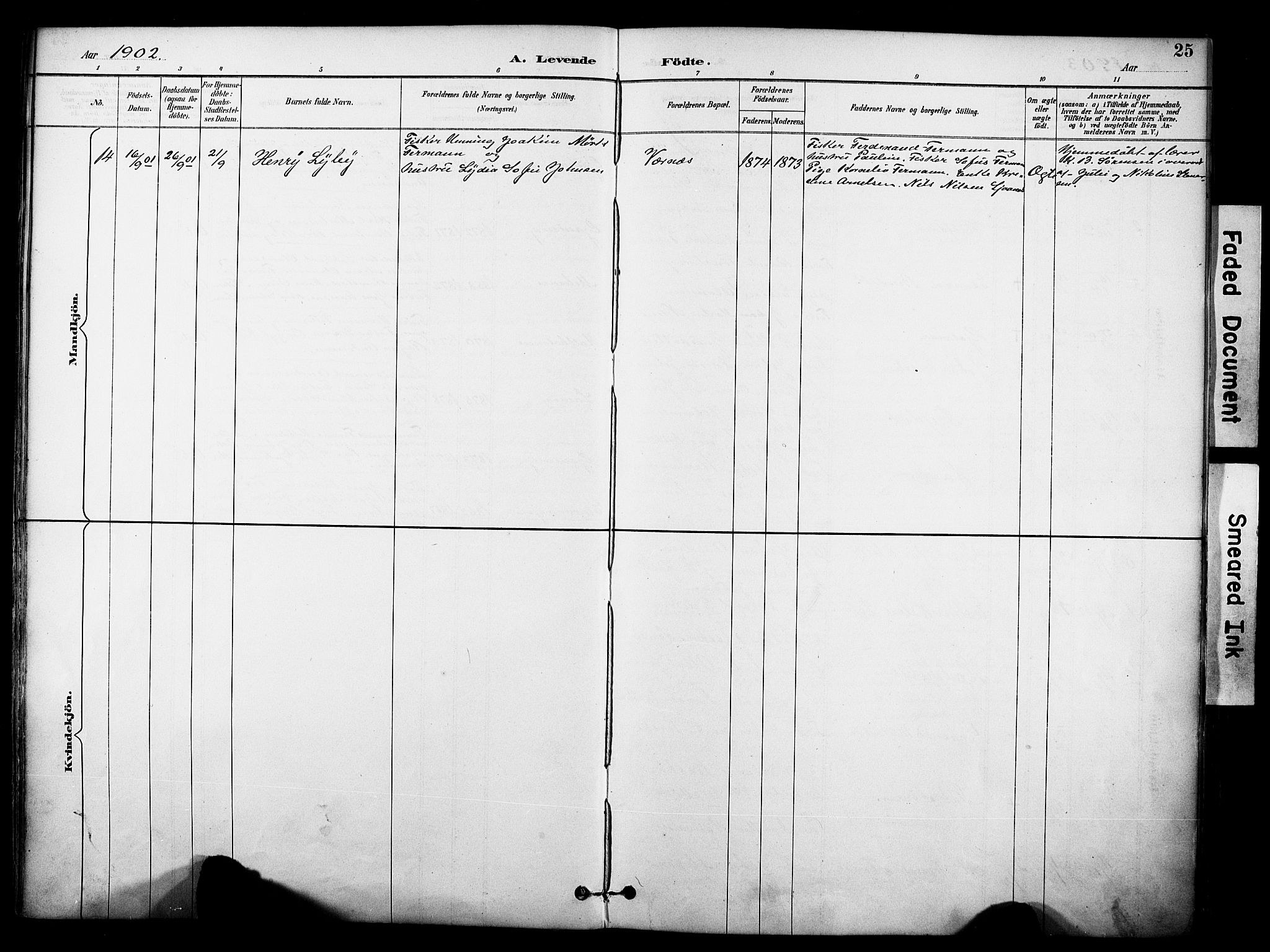 Tana sokneprestkontor, AV/SATØ-S-1334/H/Ha/L0006kirke: Parish register (official) no. 6, 1892-1908, p. 25