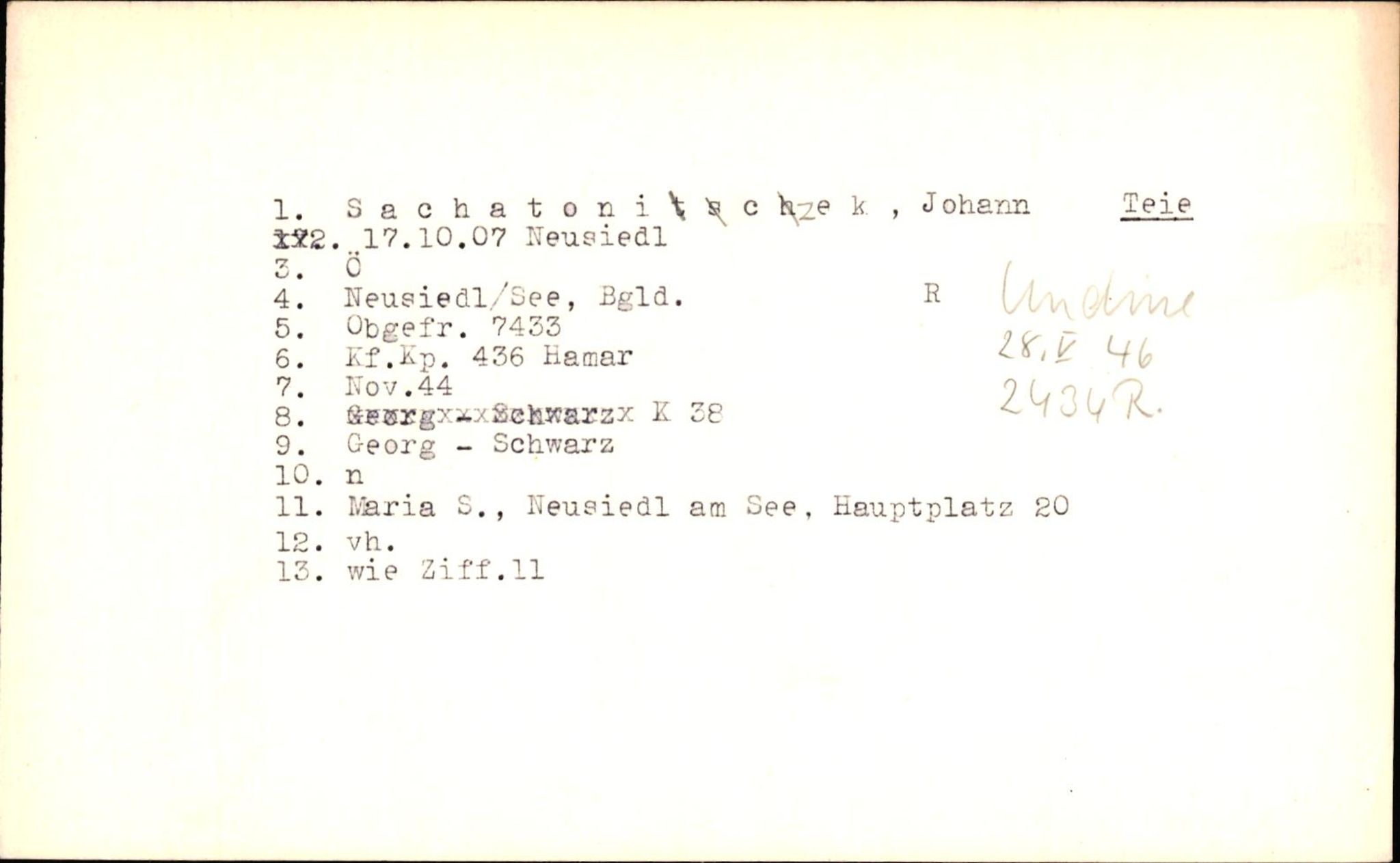 Hjemsendte tyskere , AV/RA-RAFA-6487/D/Db/L0023: Rosenthal-Schmick, 1945-1947, p. 369