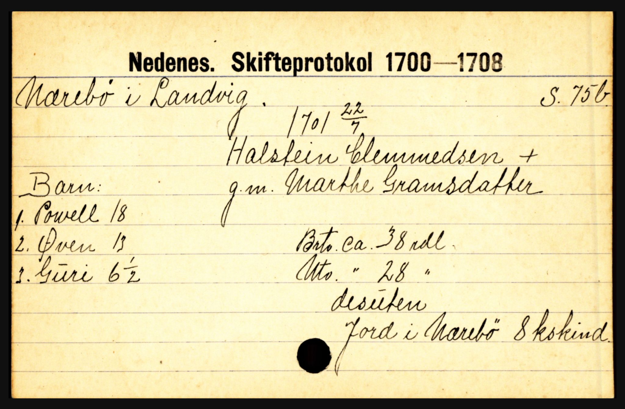 Nedenes sorenskriveri før 1824, AV/SAK-1221-0007/H, p. 22435