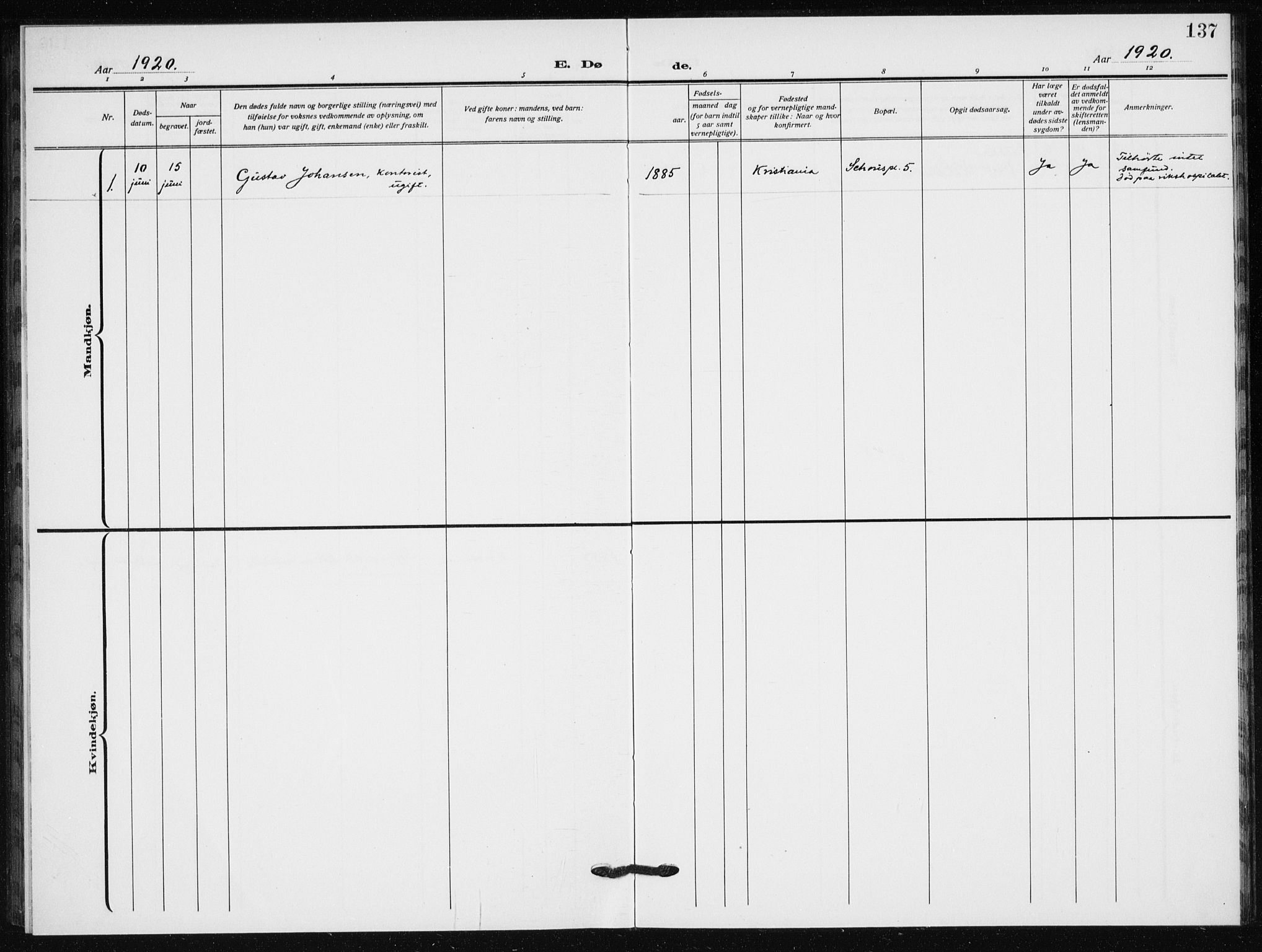 Hauge prestekontor Kirkebøker, AV/SAO-A-10849/F/Fa/L0004: Parish register (official) no. 4, 1917-1938, p. 137