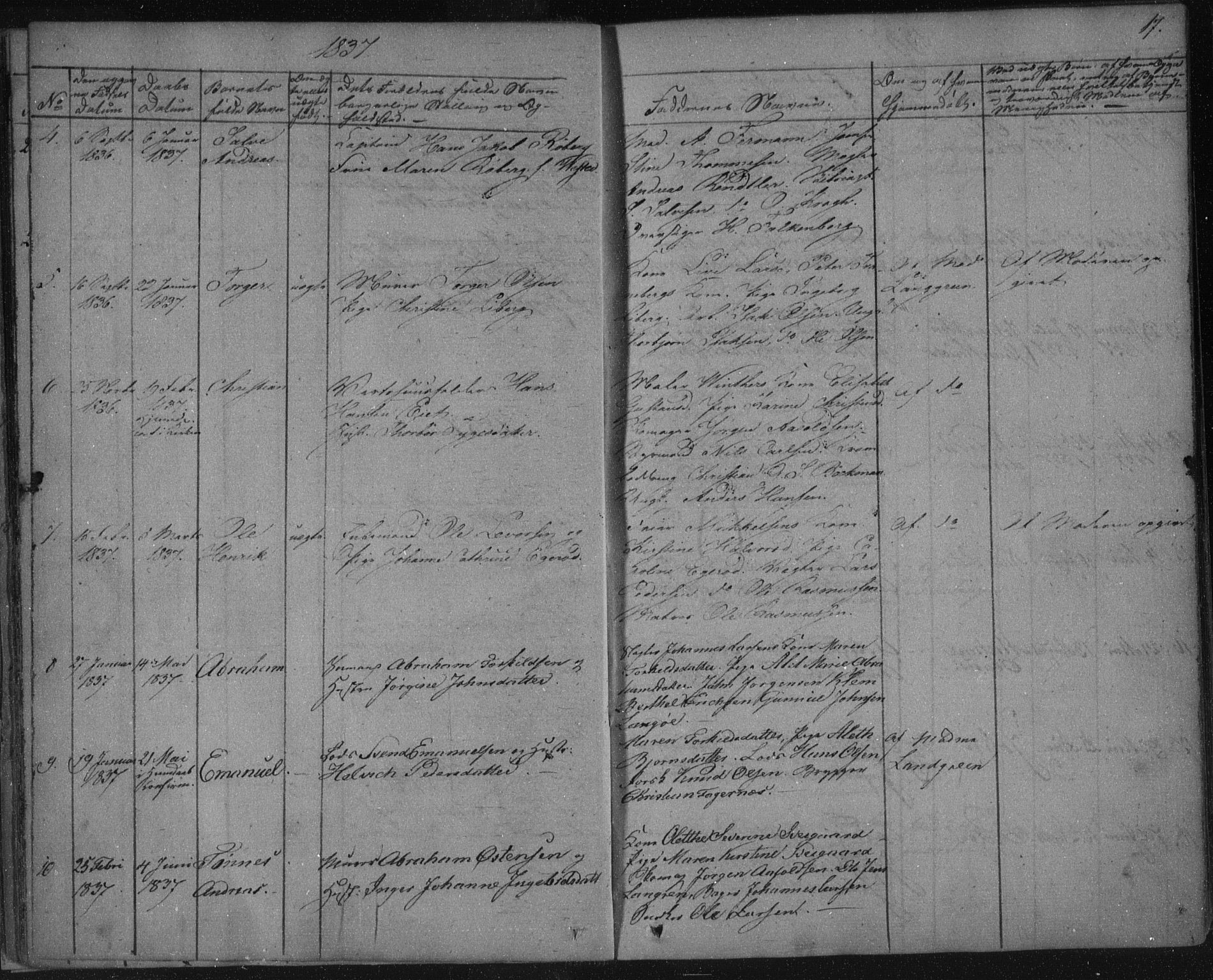 Kragerø kirkebøker, SAKO/A-278/F/Fa/L0005: Parish register (official) no. 5, 1832-1847, p. 17