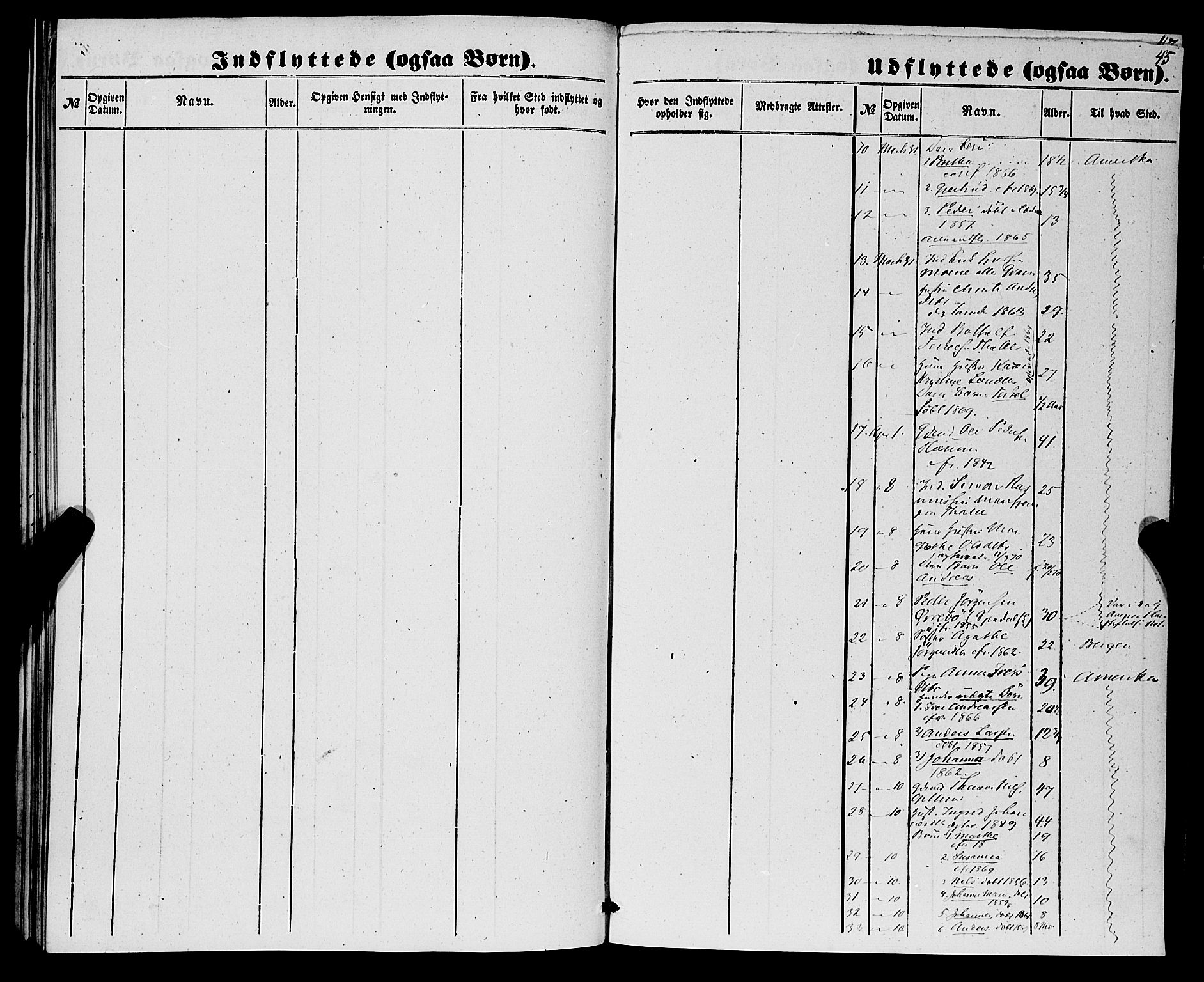 Luster sokneprestembete, AV/SAB-A-81101/H/Haa/Haaa/L0009: Parish register (official) no. A 9, 1856-1871, p. 45