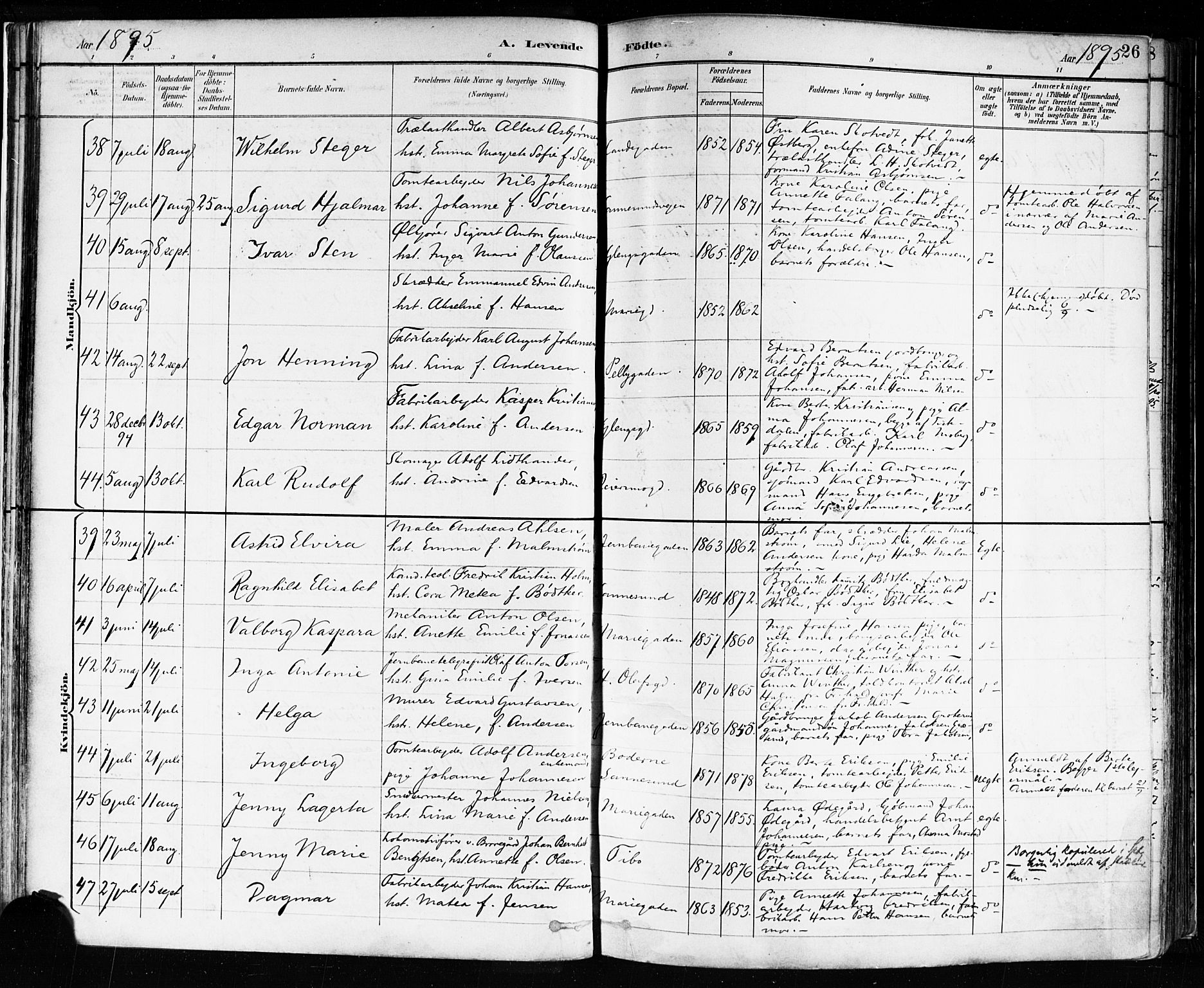 Sarpsborg prestekontor Kirkebøker, SAO/A-2006/F/Fa/L0004: Parish register (official) no. 4, 1892-1899, p. 26