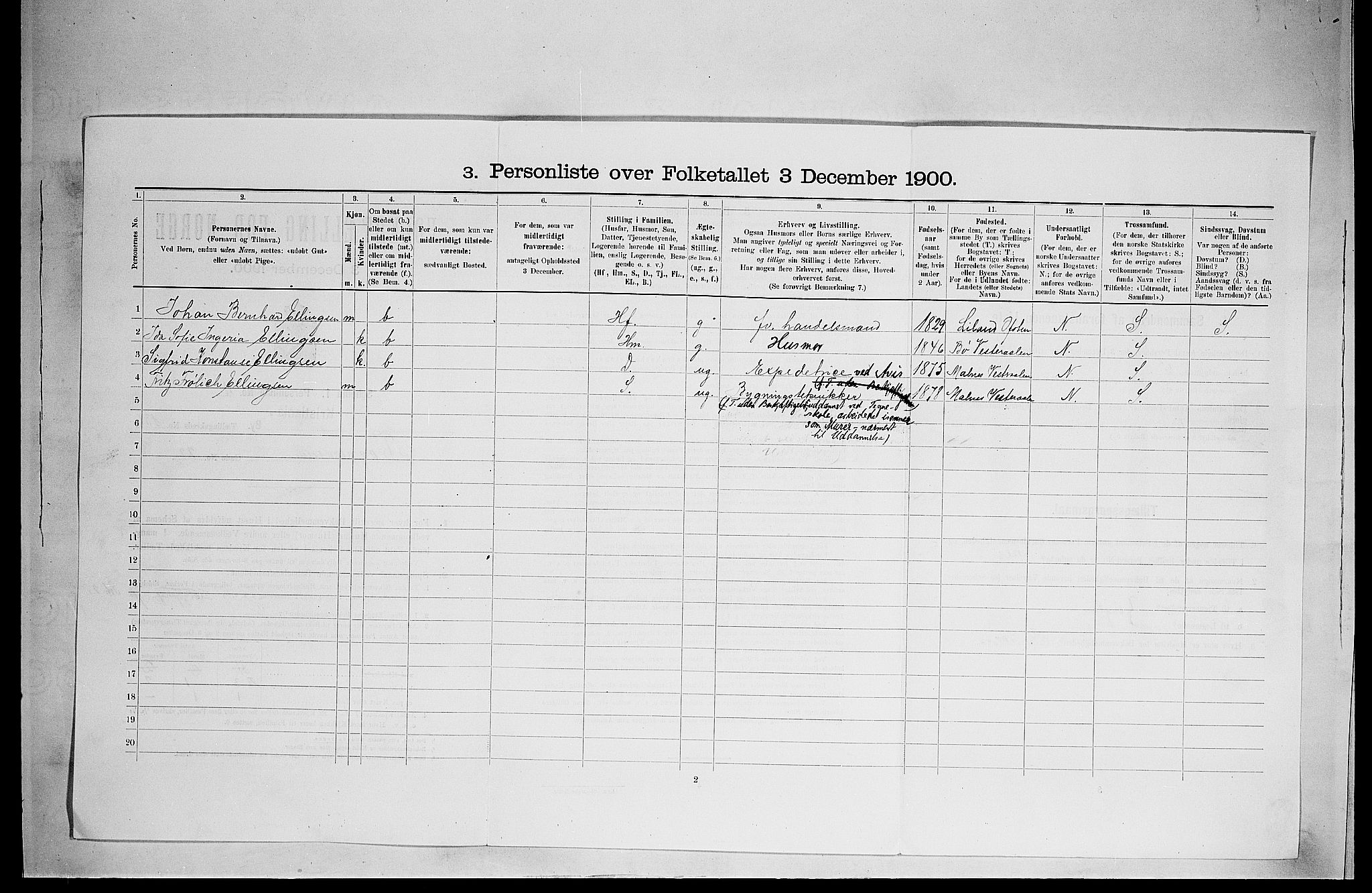 SAO, 1900 census for Kristiania, 1900, p. 25876