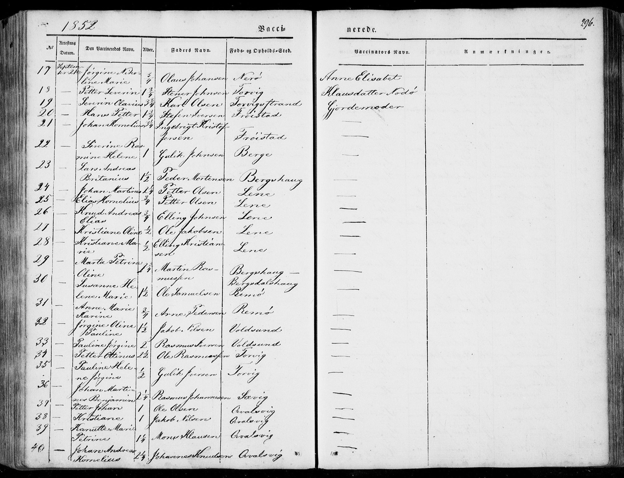 Ministerialprotokoller, klokkerbøker og fødselsregistre - Møre og Romsdal, AV/SAT-A-1454/507/L0070: Parish register (official) no. 507A05, 1842-1873, p. 296