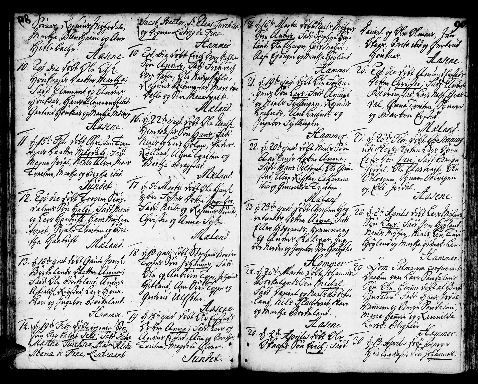 Hamre sokneprestembete, AV/SAB-A-75501/H/Ha/Haa/Haaa/L0006: Parish register (official) no. A 6, 1750-1761, p. 90