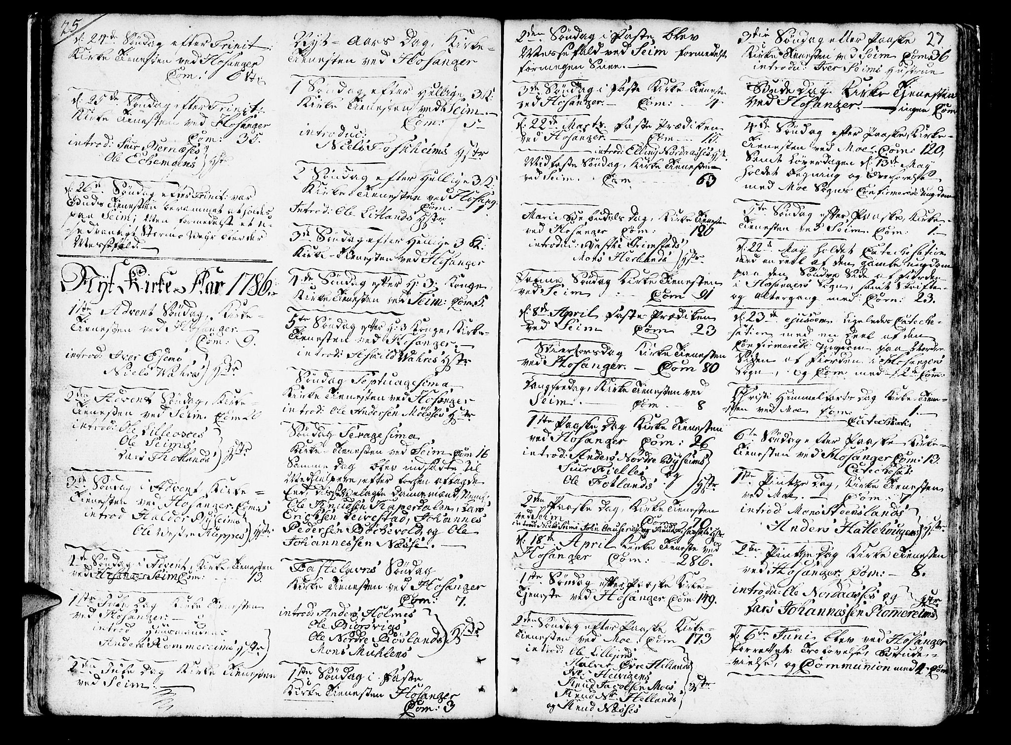 Hosanger sokneprestembete, SAB/A-75801/H/Haa: Parish register (official) no. A 2 /1, 1766-1793, p. 27