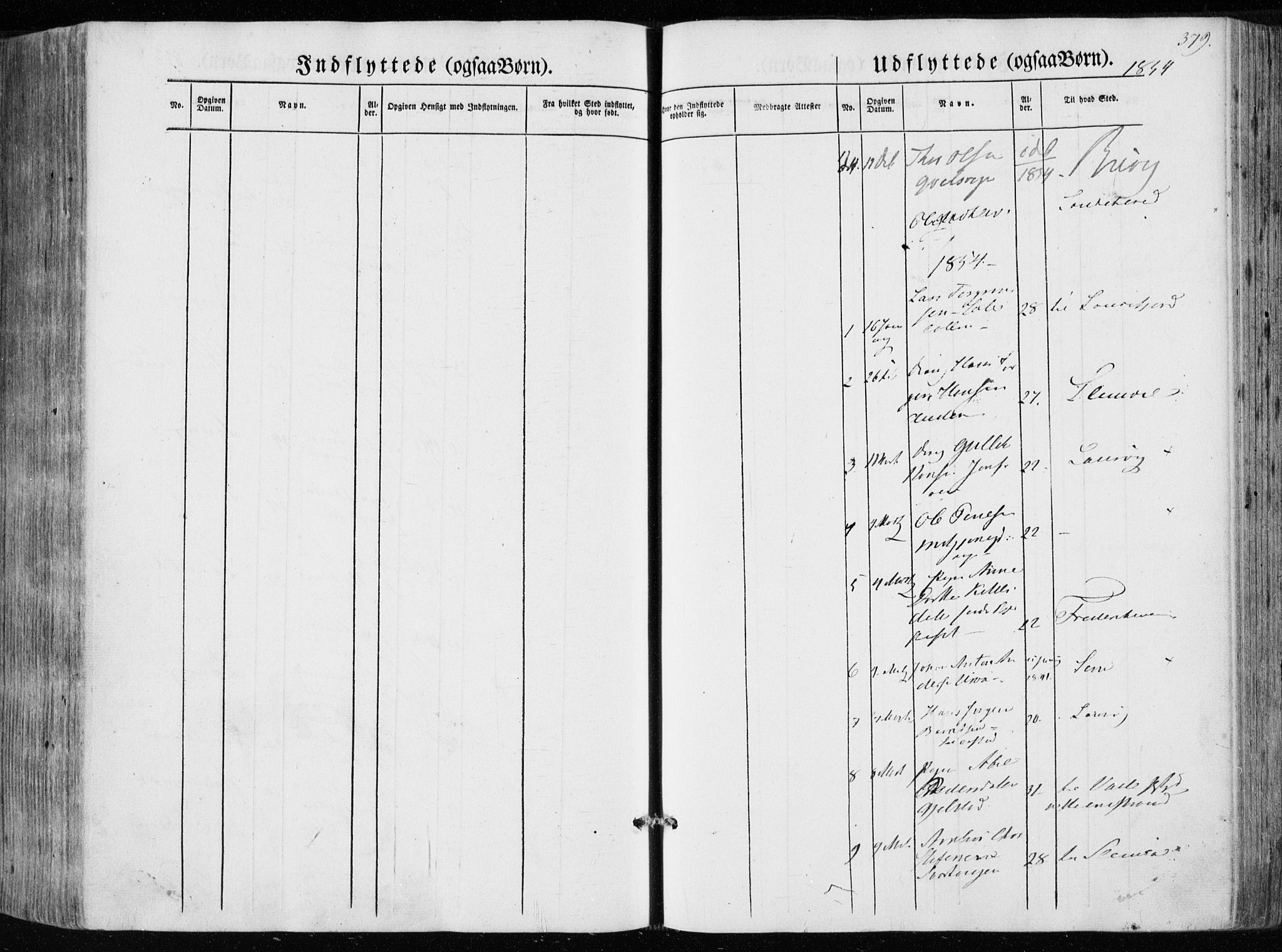 Hedrum kirkebøker, AV/SAKO-A-344/F/Fa/L0006: Parish register (official) no. I 6, 1849-1857, p. 379