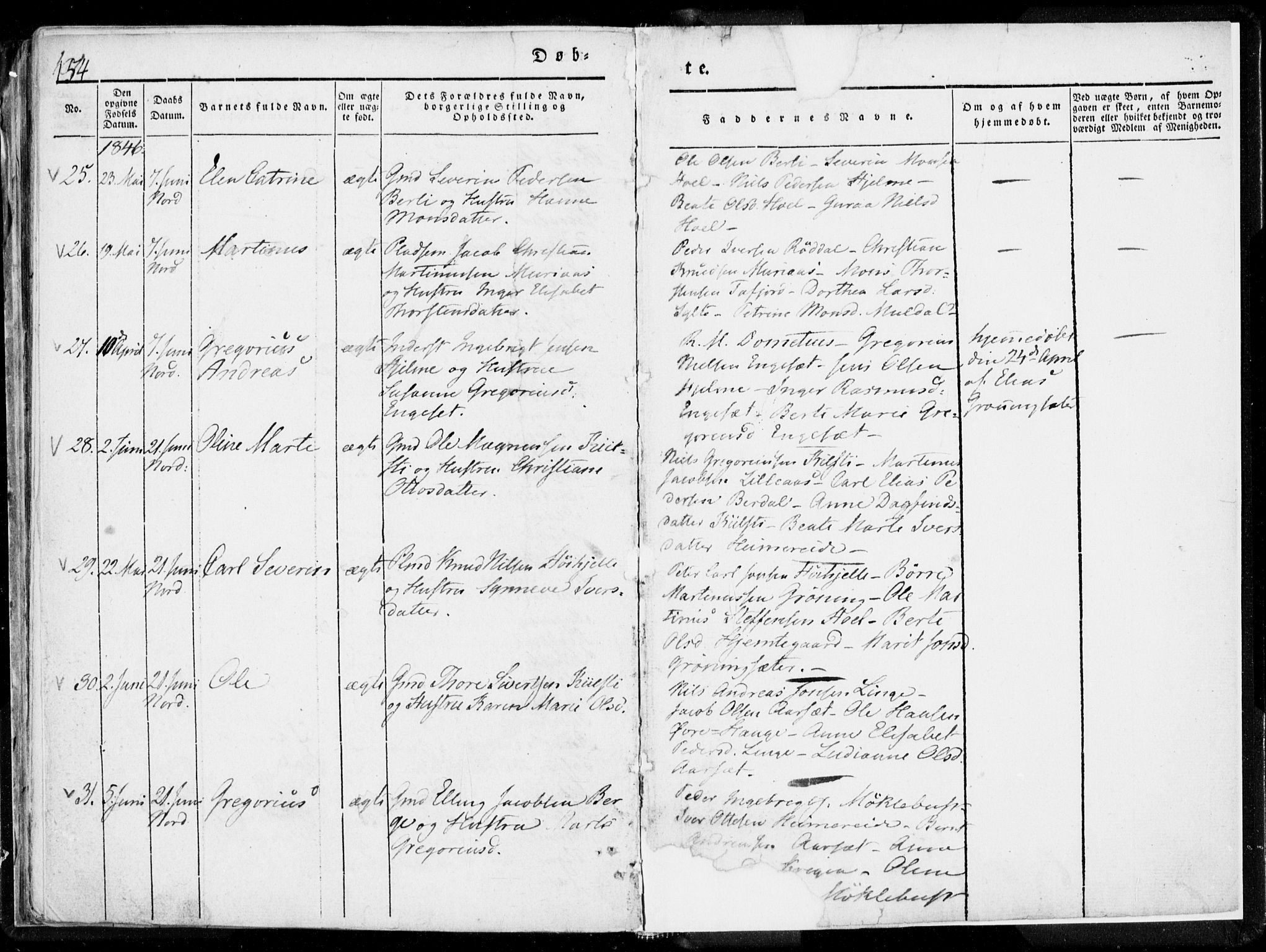 Ministerialprotokoller, klokkerbøker og fødselsregistre - Møre og Romsdal, AV/SAT-A-1454/519/L0247: Parish register (official) no. 519A06, 1827-1846, p. 154